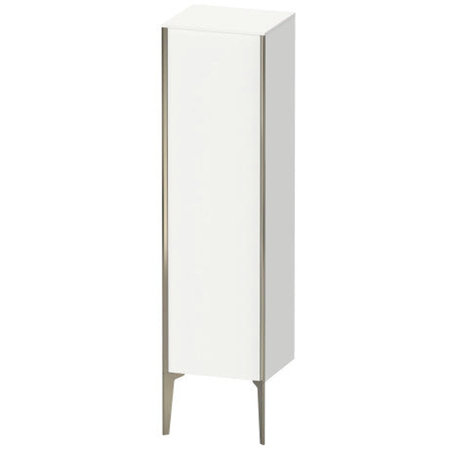 Duravit Xviu 16" x 52" Semi Tall Cabinet With Right Hinge, Champagne Matt and White Matt Finish (XV1325RB118)