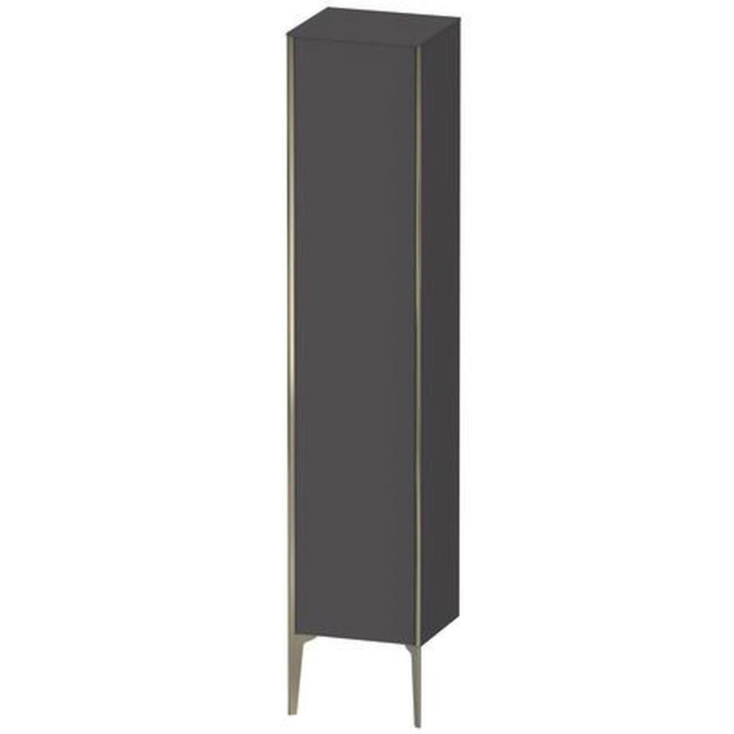 Duravit Xviu 16" x 70" Tall Cabinet With Left Hinge, Champagne Matt and Graphite Matt Finish (XV1335LB149)