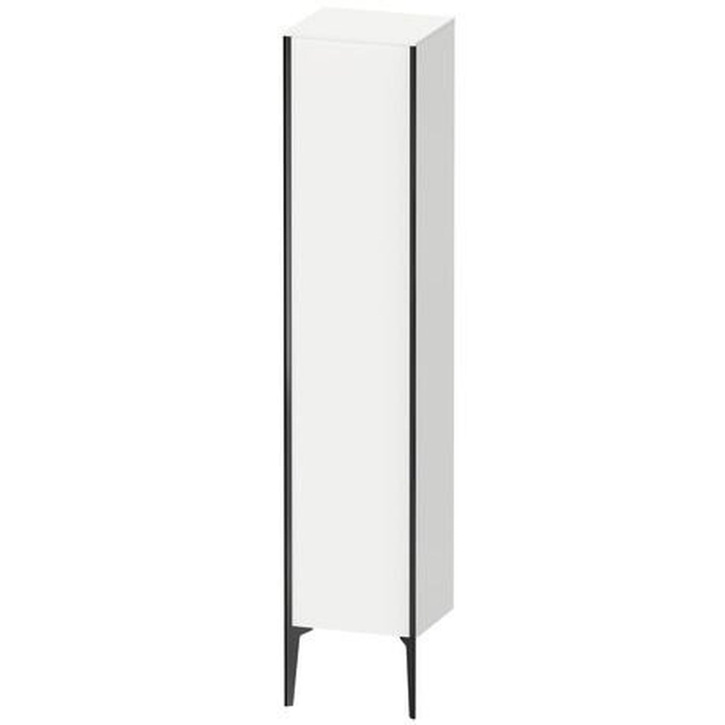 Duravit Xviu 16" x 70" Tall Cabinet With Right Hinge, Black Matt and White Matt Finish (XV1335RB218)