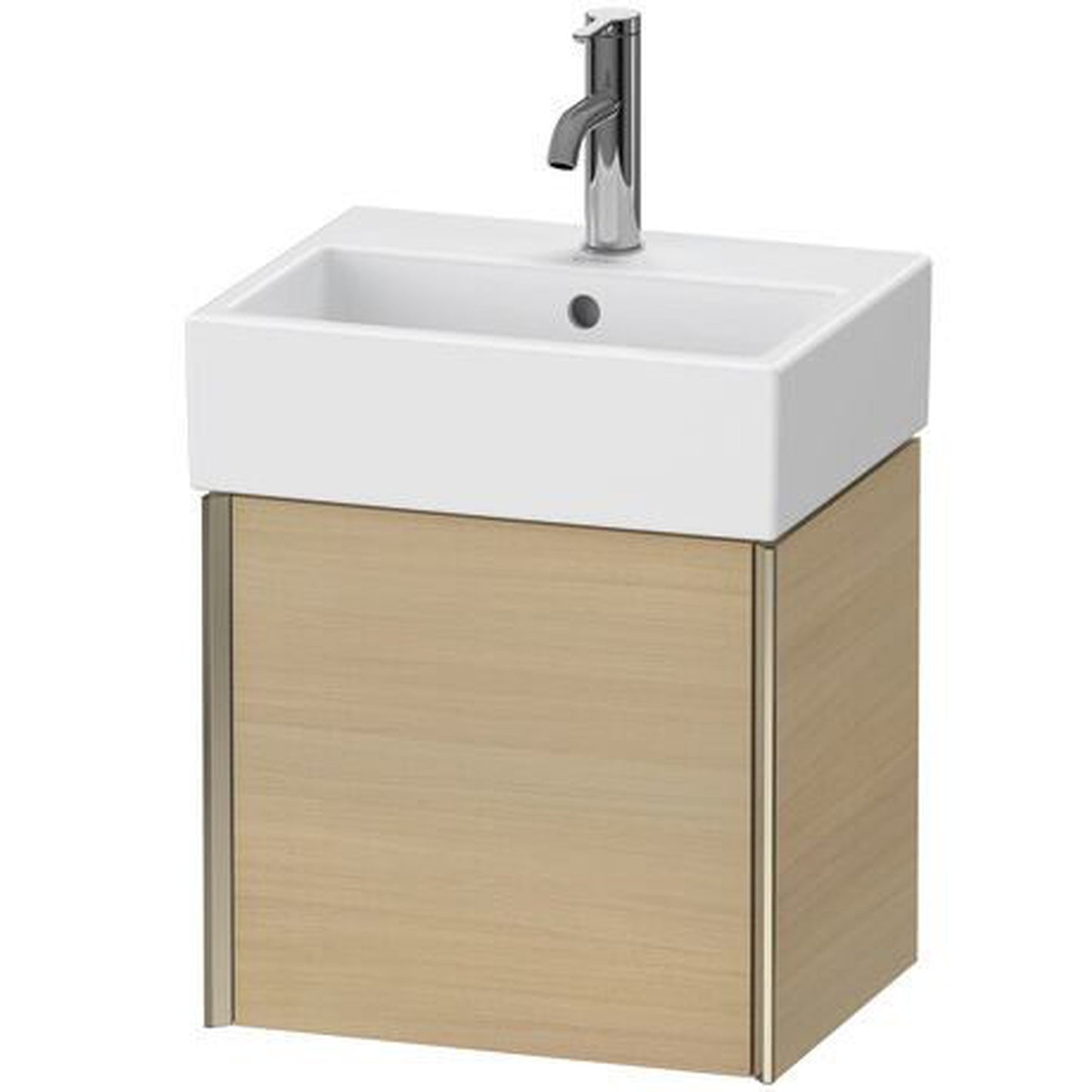 Duravit Xviu 17" x 16" x 13" One Door Wall-Mount Vanity Unit With Left Hinge, Mediterreanean Oak Real Wood Veneer (XV4231LB171)