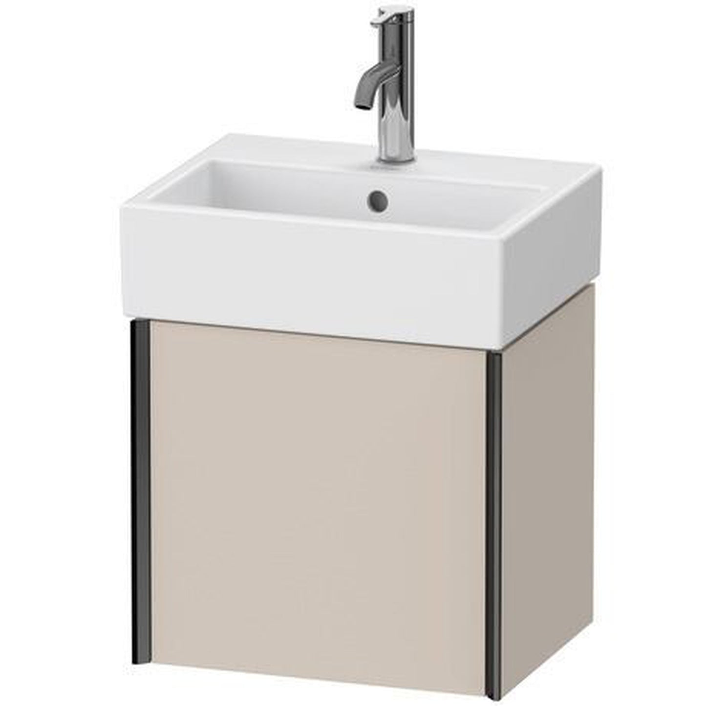 Duravit Xviu 17" x 16" x 13" One Door Wall-Mount Vanity Unit With Left Hinge, Taupe Matt (XV4231LB291)