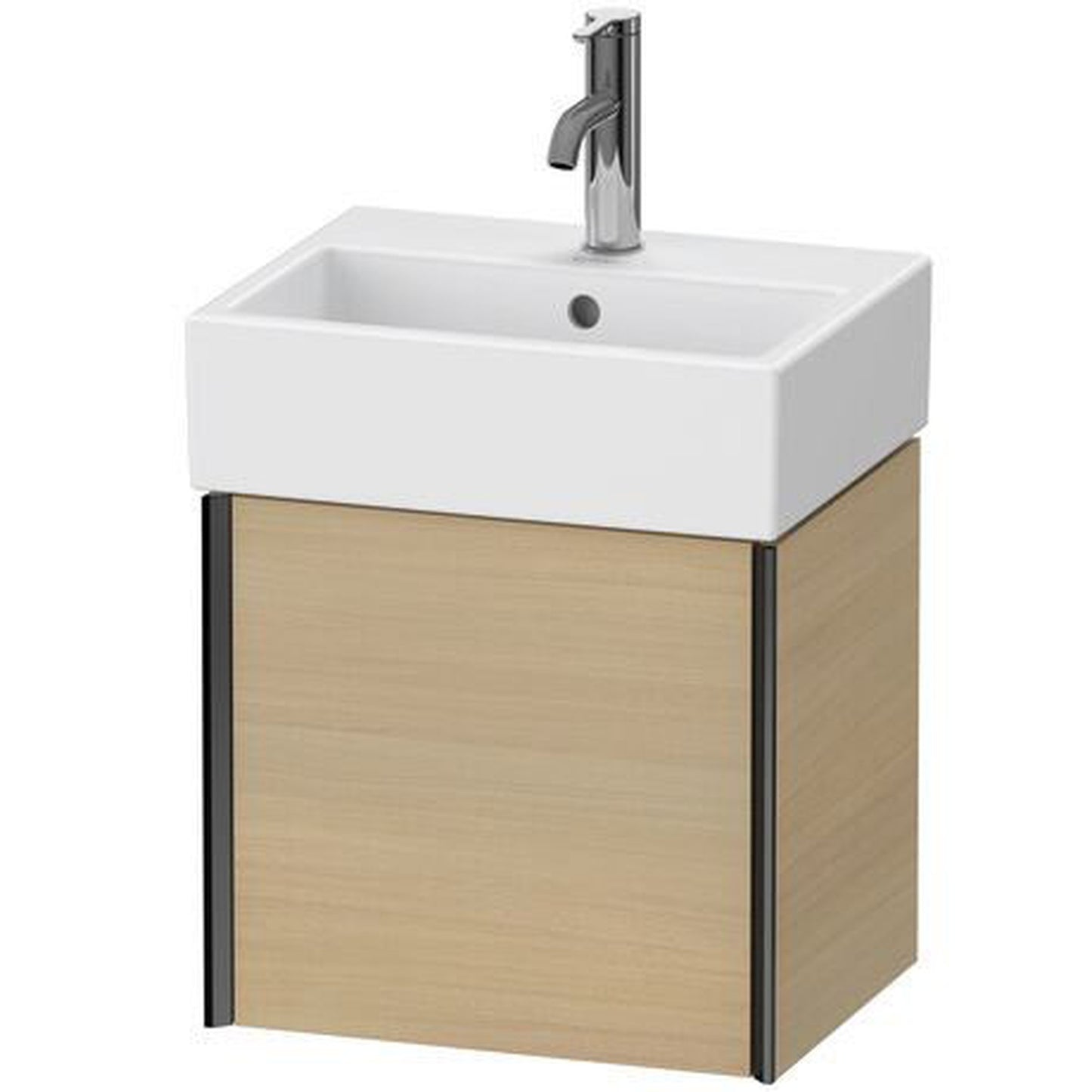 Duravit Xviu 17" x 16" x 13" One Door Wall-Mount Vanity Unit With Right Hinge, Mediterreanean Oak Real Wood Veneer (XV4231RB271)