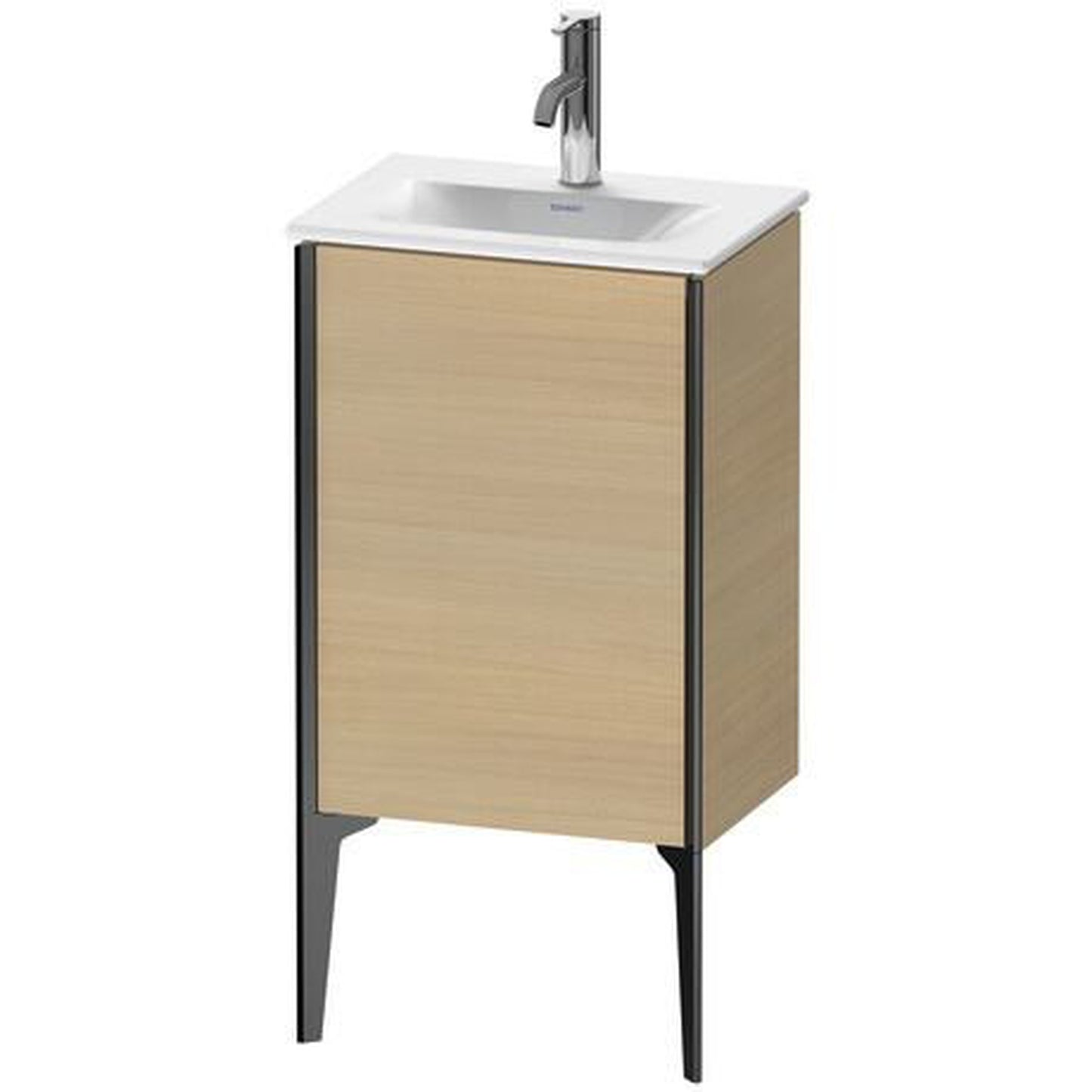 Duravit Xviu 17" x 23" x 12" One Door Floorstanding Vanity Unit With Left Hinge, Mediterreanean Oak Real Wood Veneer (XV4068LB271)