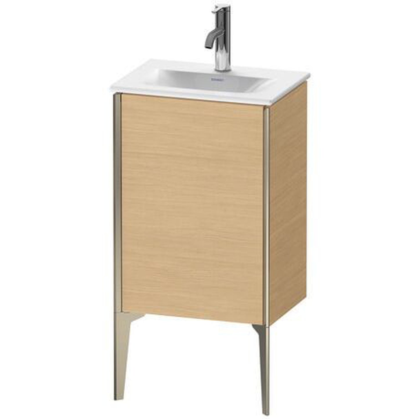 Duravit Xviu 17" x 23" x 12" One Door Floorstanding Vanity Unit With Left Hinge, Natural Oak (XV4068LB130)
