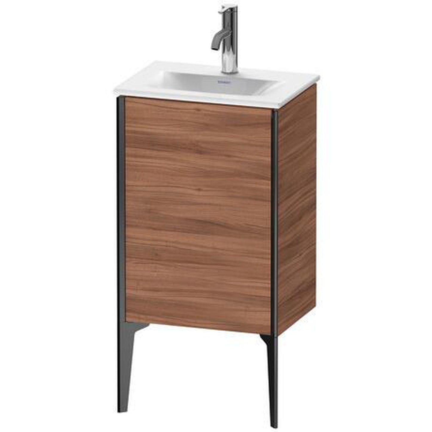 Duravit Xviu 17" x 23" x 12" One Door Floorstanding Vanity Unit With Left Hinge, Natural Walnut (XV4068LB279)