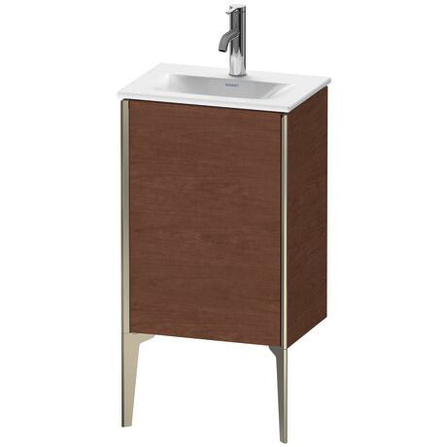 Duravit Xviu 17" x 23" x 12" One Door Floorstanding Vanity Unit With Right Hinge, American Walnut (XV4068RB113)