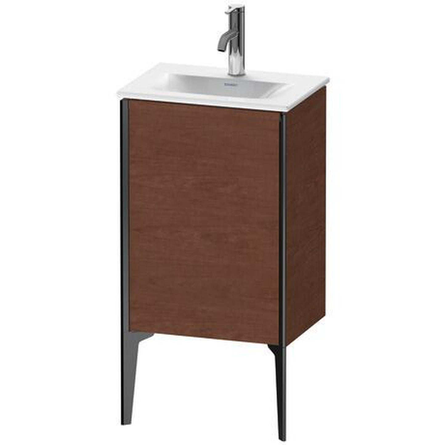 Duravit Xviu 17" x 23" x 12" One Door Floorstanding Vanity Unit With Right Hinge, American Walnut (XV4068RB213)