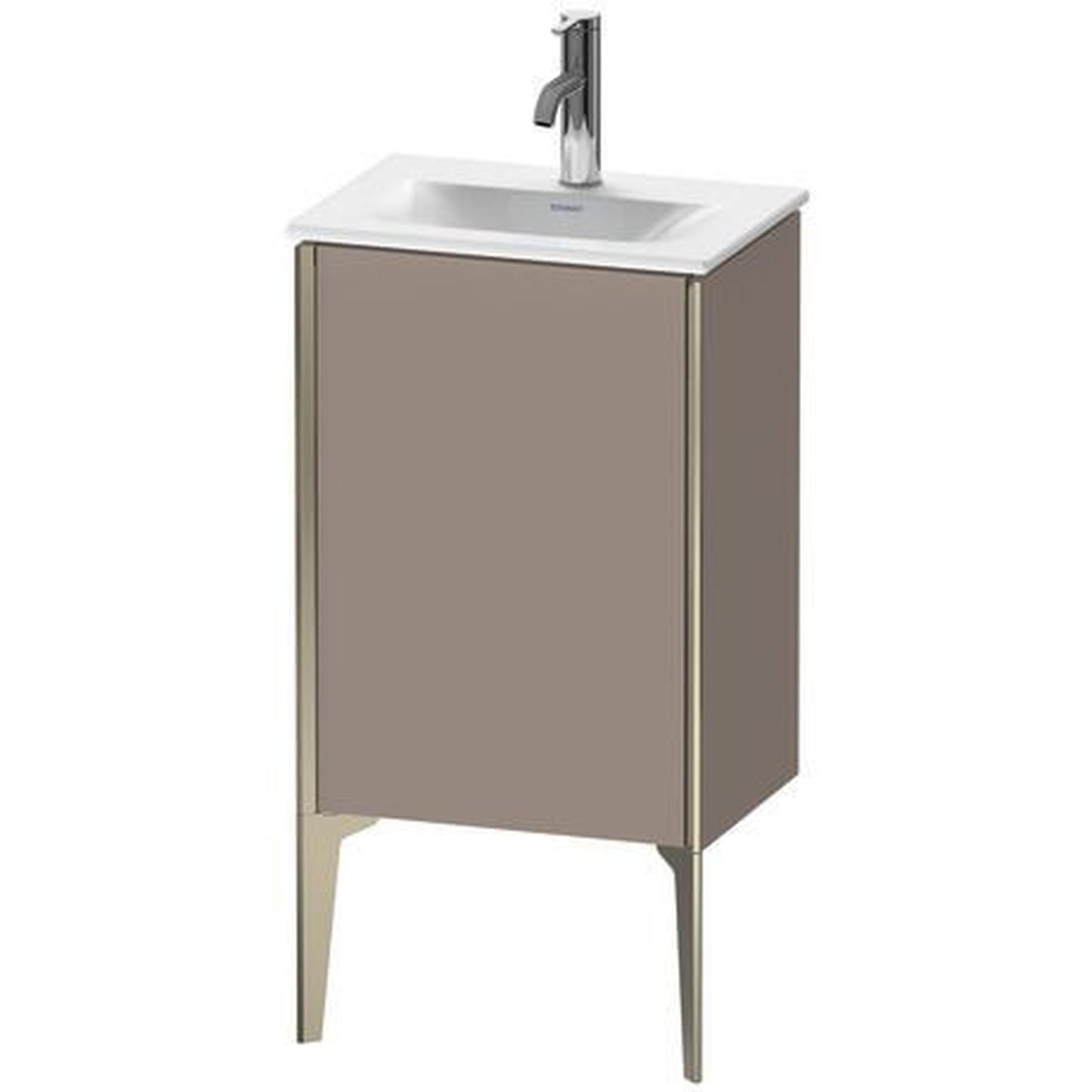 Duravit Xviu 17" x 23" x 12" One Door Floorstanding Vanity Unit With Right Hinge, Basalt Matt (XV4068RB143)