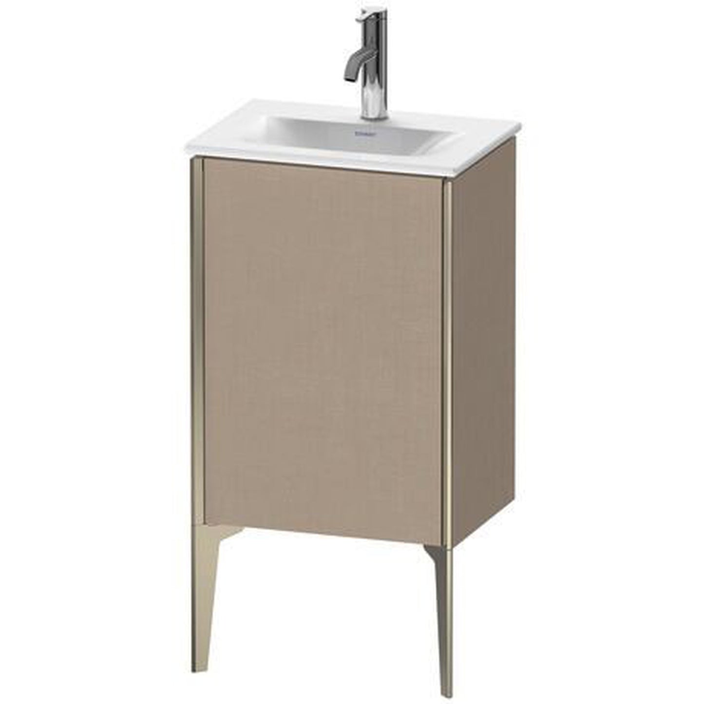 Duravit Xviu 17" x 23" x 12" One Door Floorstanding Vanity Unit With Right Hinge, Linen (XV4068RB175)