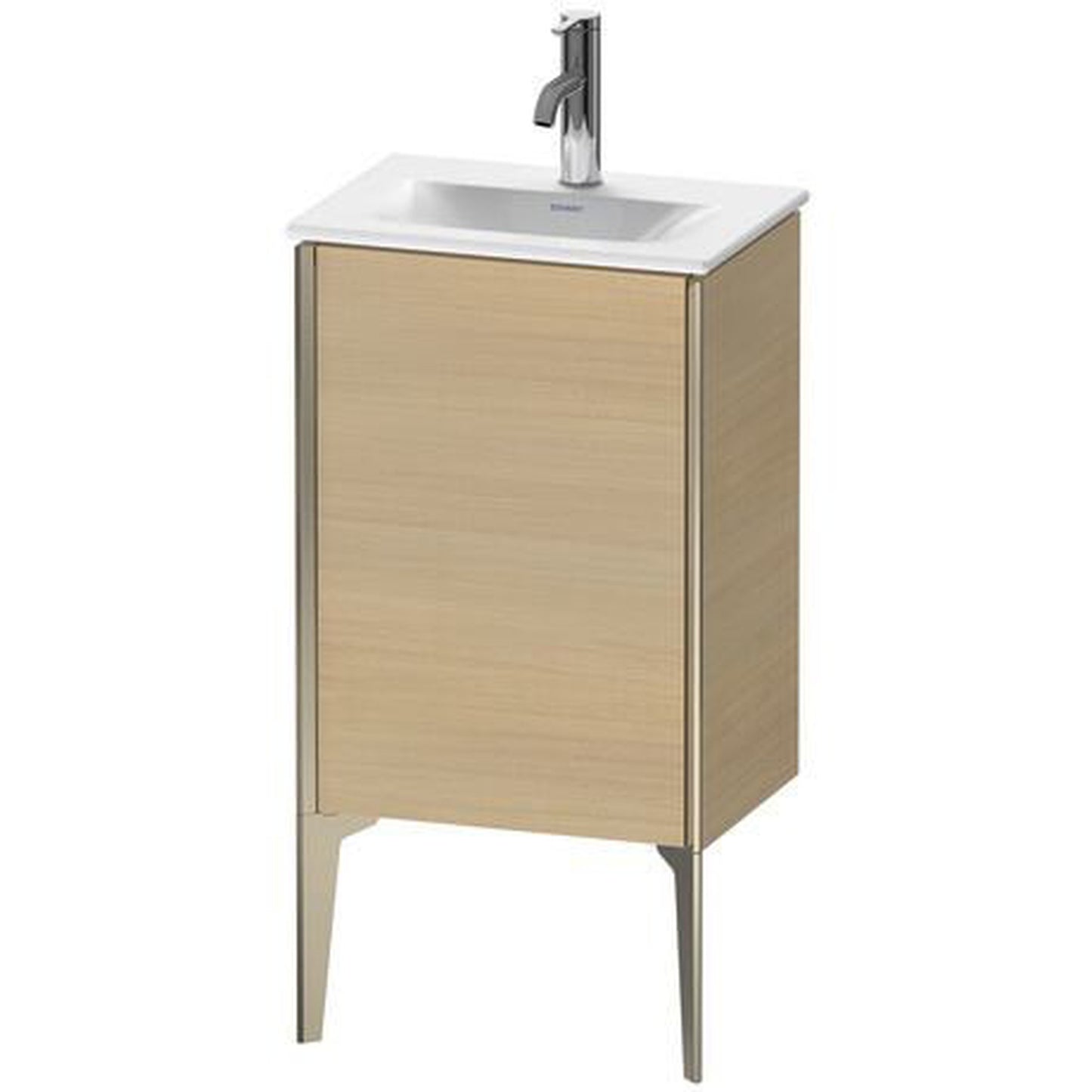 Duravit Xviu 17" x 23" x 12" One Door Floorstanding Vanity Unit With Right Hinge, Mediterreanean Oak Real Wood Veneer (XV4068RB171)