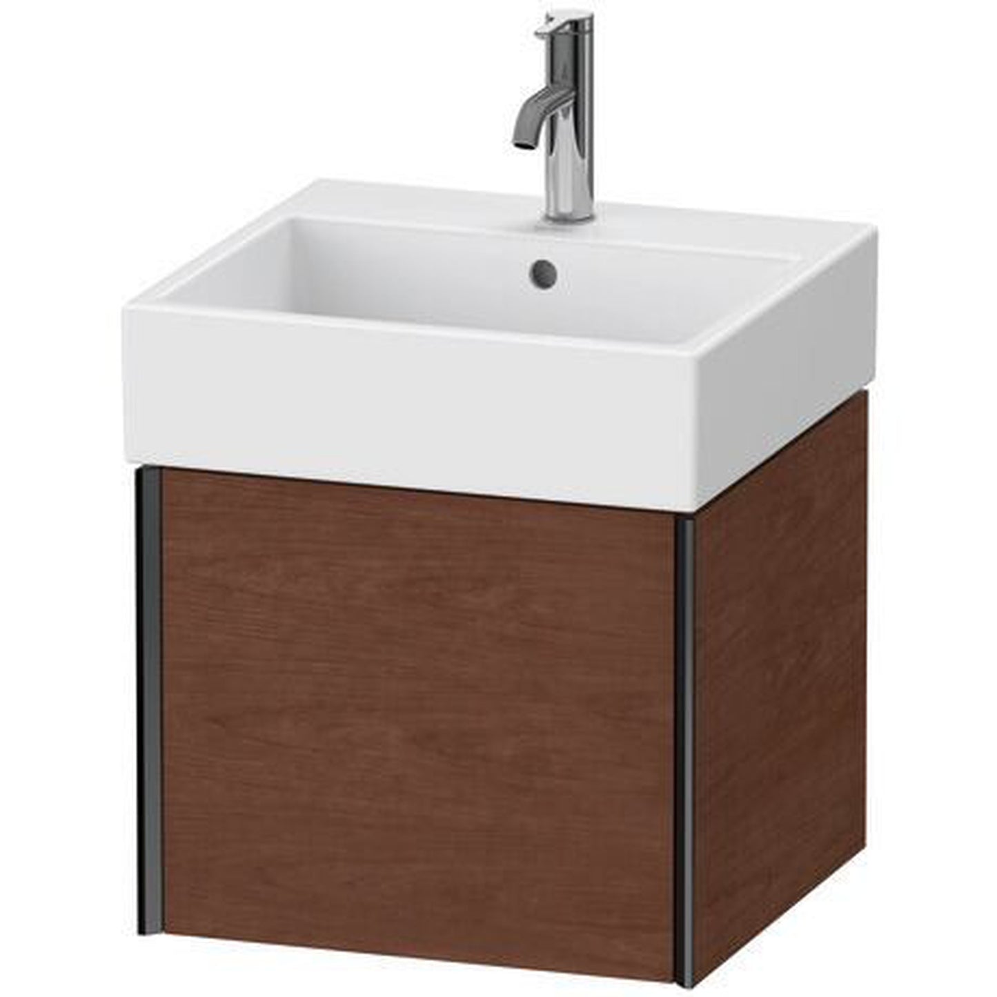 Duravit Xviu 19" x 16" x 18" One Drawer Wall-Mount Vanity Unit, American Walnut (XV42330B213)