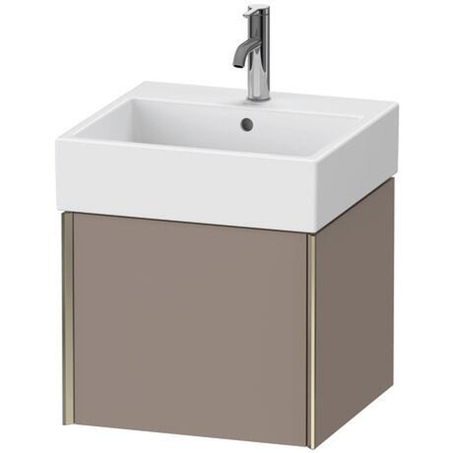 Duravit Xviu 19" x 16" x 18" One Drawer Wall-Mount Vanity Unit, Basalt Matt (XV42330B143)