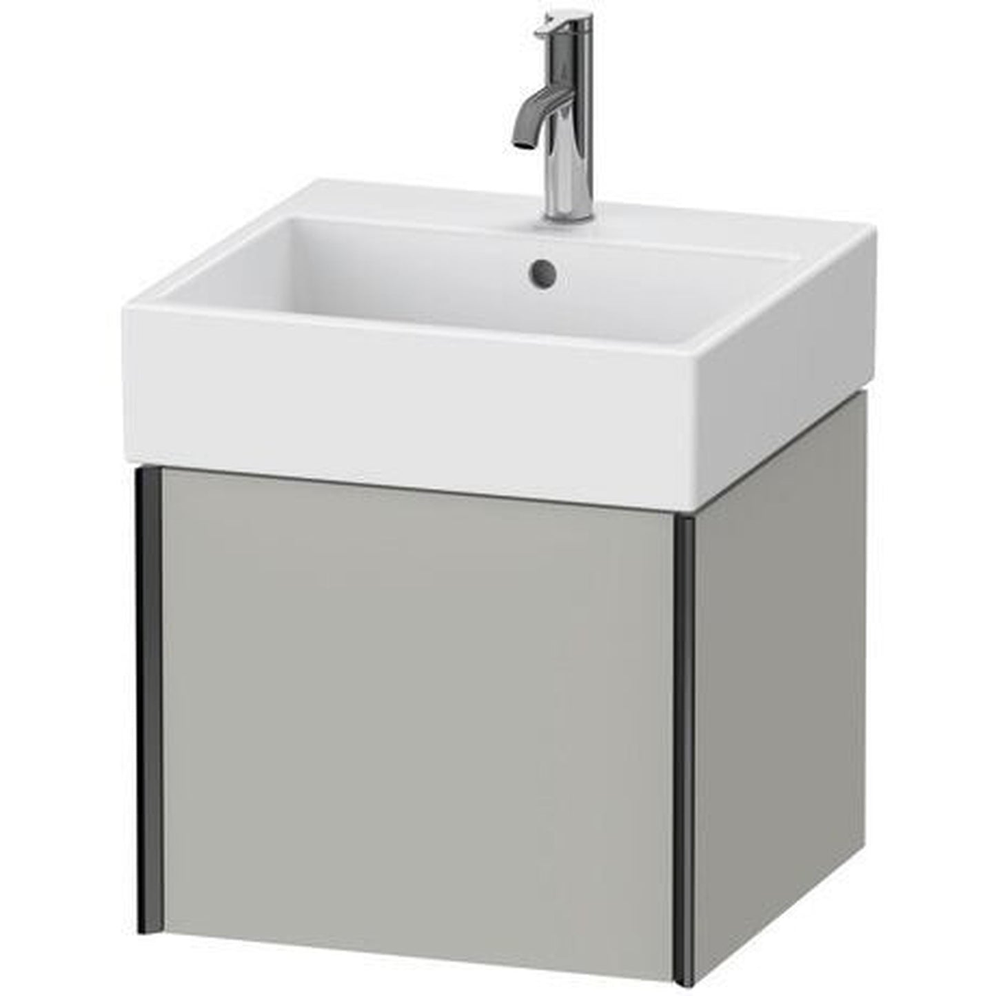Duravit Xviu 19" x 16" x 18" One Drawer Wall-Mount Vanity Unit, Concrete Grey Matt (XV42330B207)
