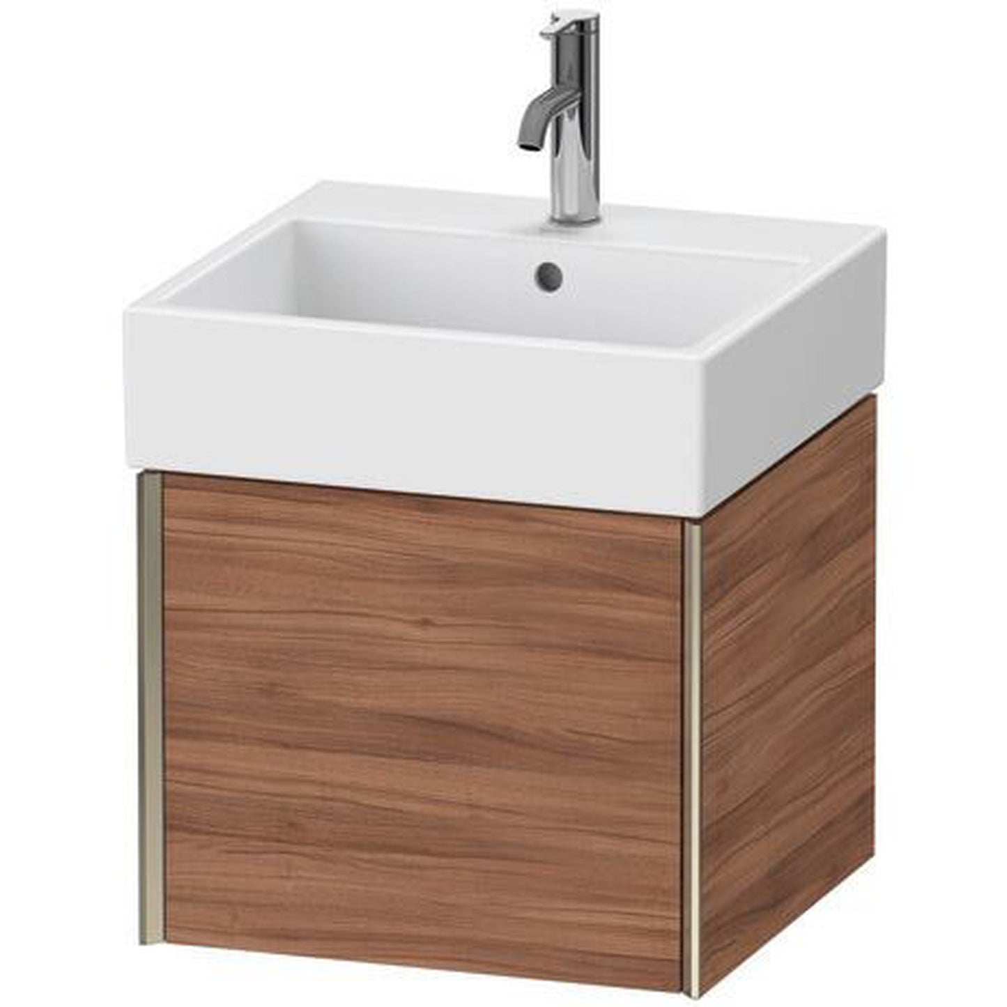 Duravit Xviu 19" x 16" x 18" One Drawer Wall-Mount Vanity Unit, Natural Walnut (XV42330B179)