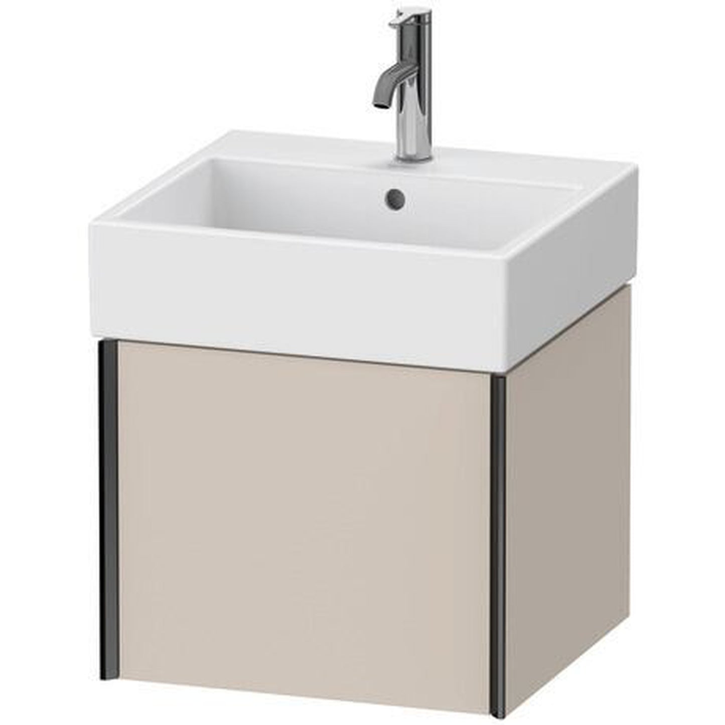 Duravit Xviu 19" x 16" x 18" One Drawer Wall-Mount Vanity Unit, Taupe Matt (XV42330B291)