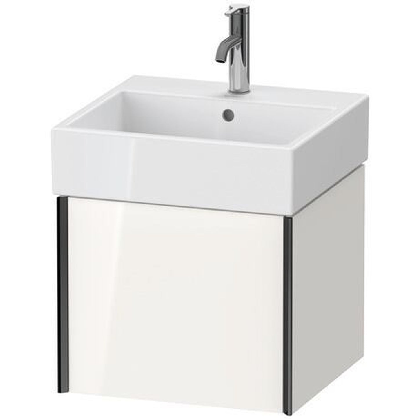 Duravit Xviu 19" x 16" x 18" One Drawer Wall-Mount Vanity Unit, White High Gloss (XV42330B222)
