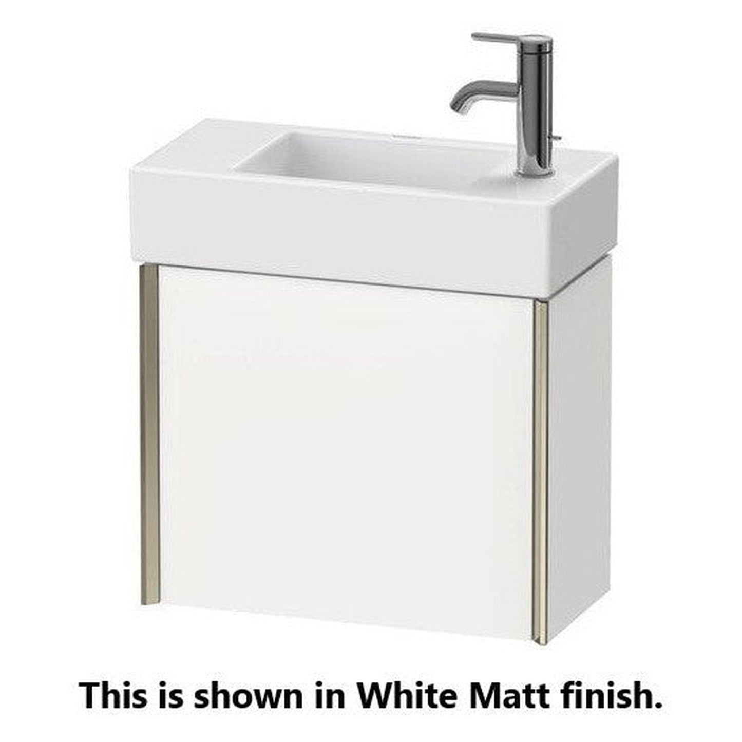 Duravit Xviu 19" x 16" x 9" One Door Wall-Mount Vanity Unit With Left Hinge, Cashmere Oak (XV4232LB111)