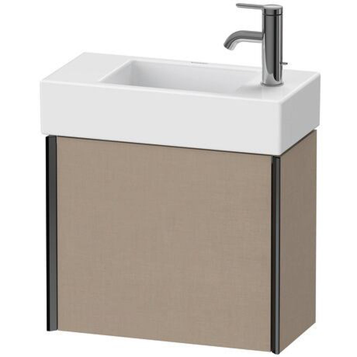Duravit Xviu 19" x 16" x 9" One Door Wall-Mount Vanity Unit With Left Hinge, Linen (XV4232LB275)