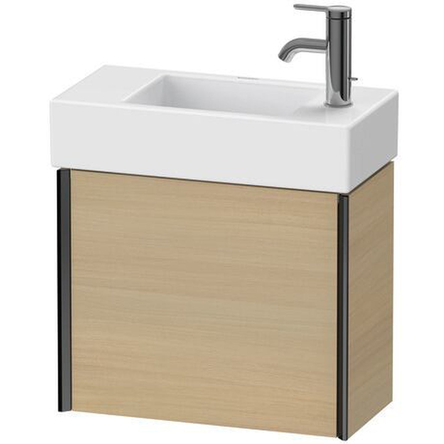 Duravit Xviu 19" x 16" x 9" One Door Wall-Mount Vanity Unit With Left Hinge, Mediterreanean Oak Real Wood Veneer (XV4232LB271)