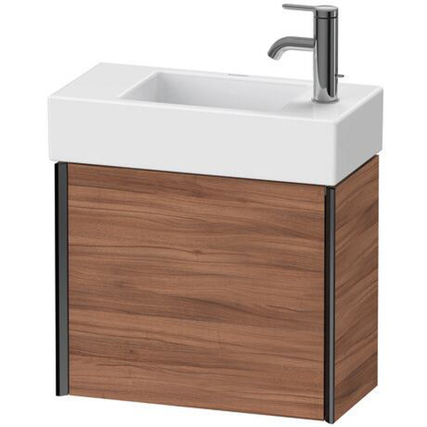 Duravit Xviu 19" x 16" x 9" One Door Wall-Mount Vanity Unit With Left Hinge, Natural Walnut (XV4232LB279)