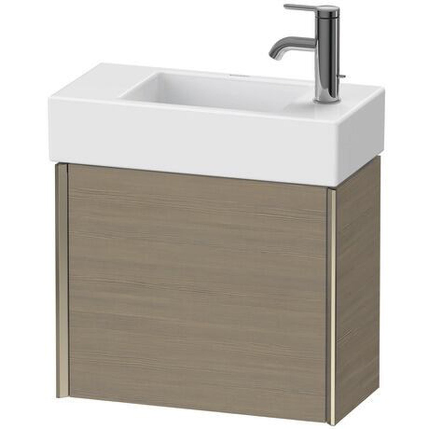Duravit Xviu 19" x 16" x 9" One Door Wall-Mount Vanity Unit With Left Hinge, Oak Terra (XV4232LB135)