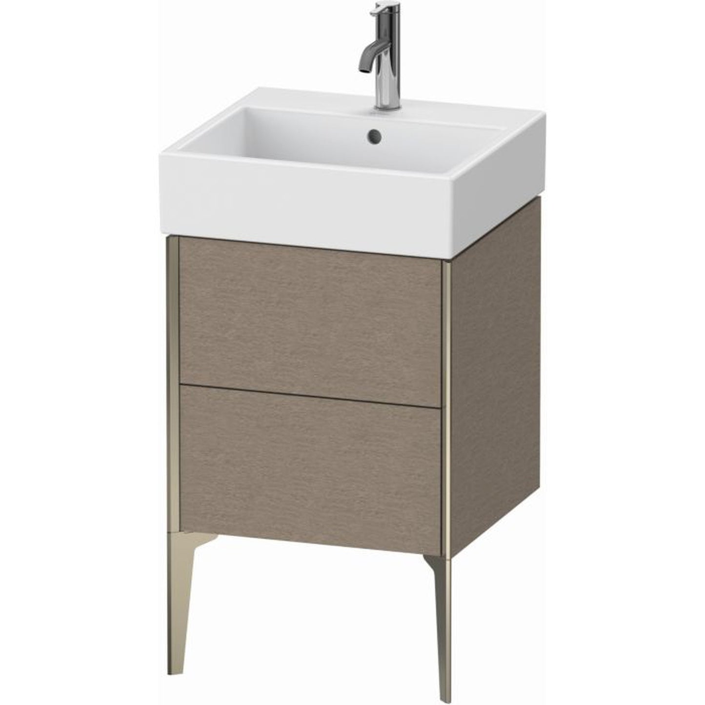 Duravit Xviu 19" x 19" x 18" Two Drawer Floorstanding Vanity Unit, Cashmere Oak (XV45330B111)