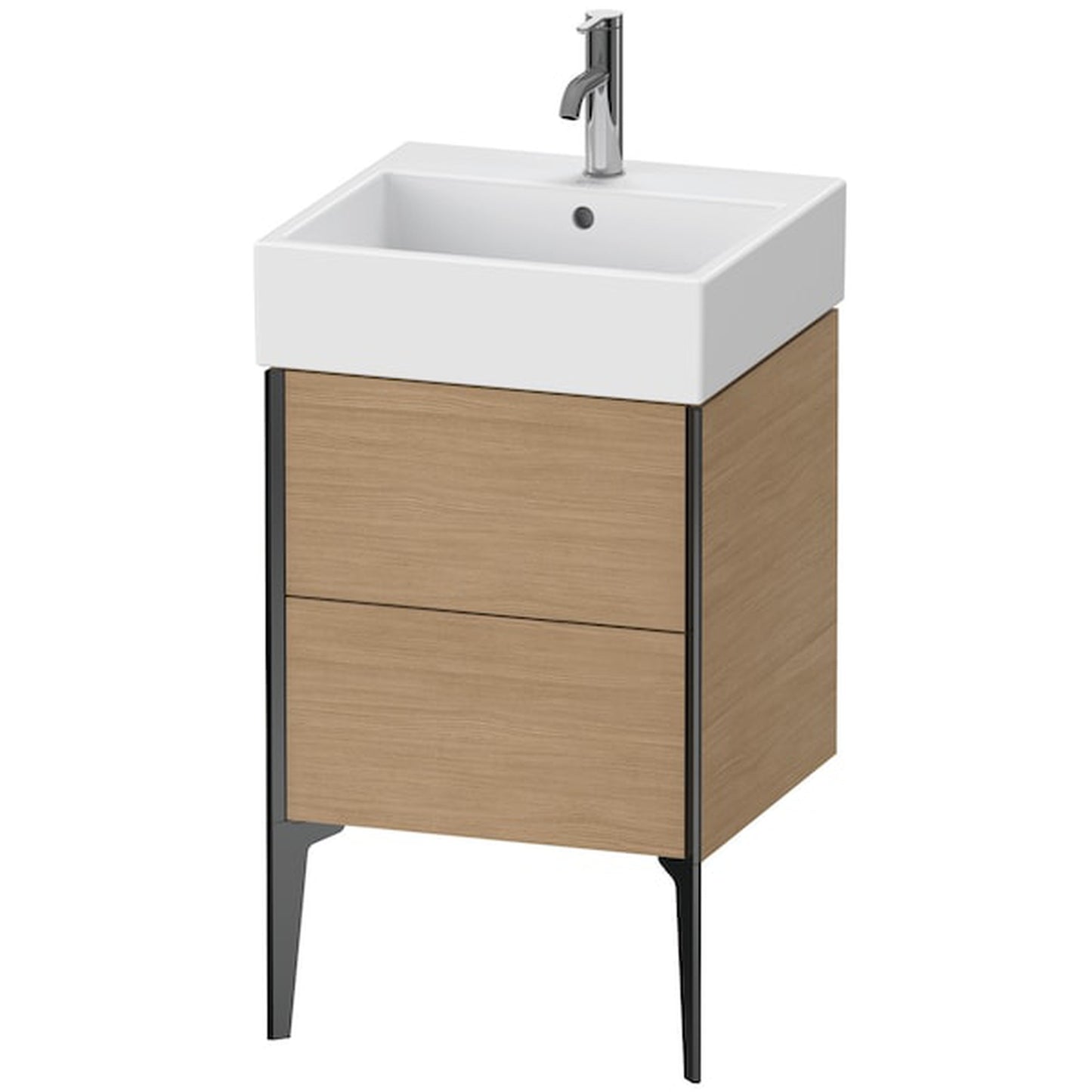 Duravit Xviu 19" x 19" x 18" Two Drawer Floorstanding Vanity Unit, European Oak (XV45330B252)
