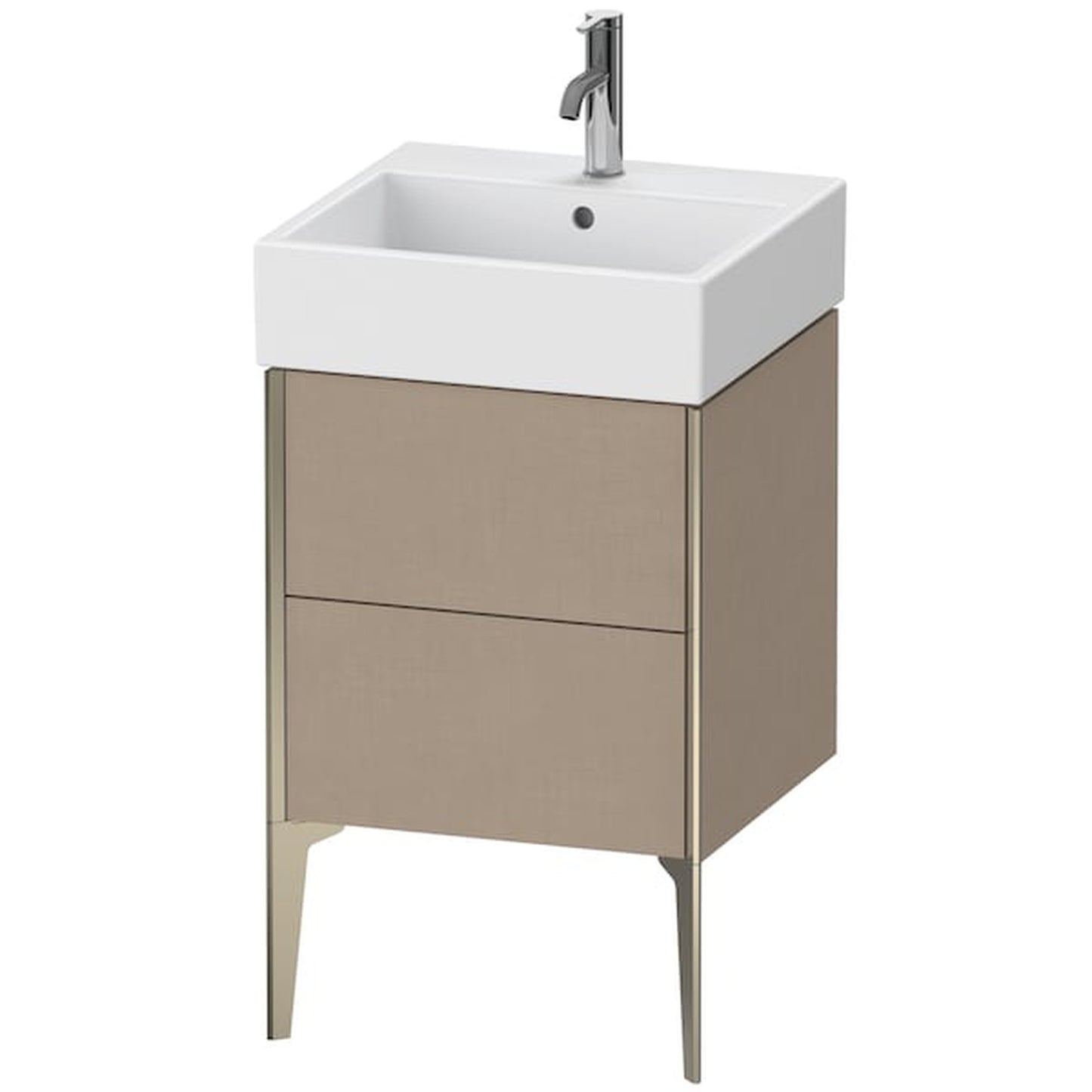 Duravit Xviu 19" x 19" x 18" Two Drawer Floorstanding Vanity Unit, Linen (XV45330B175)