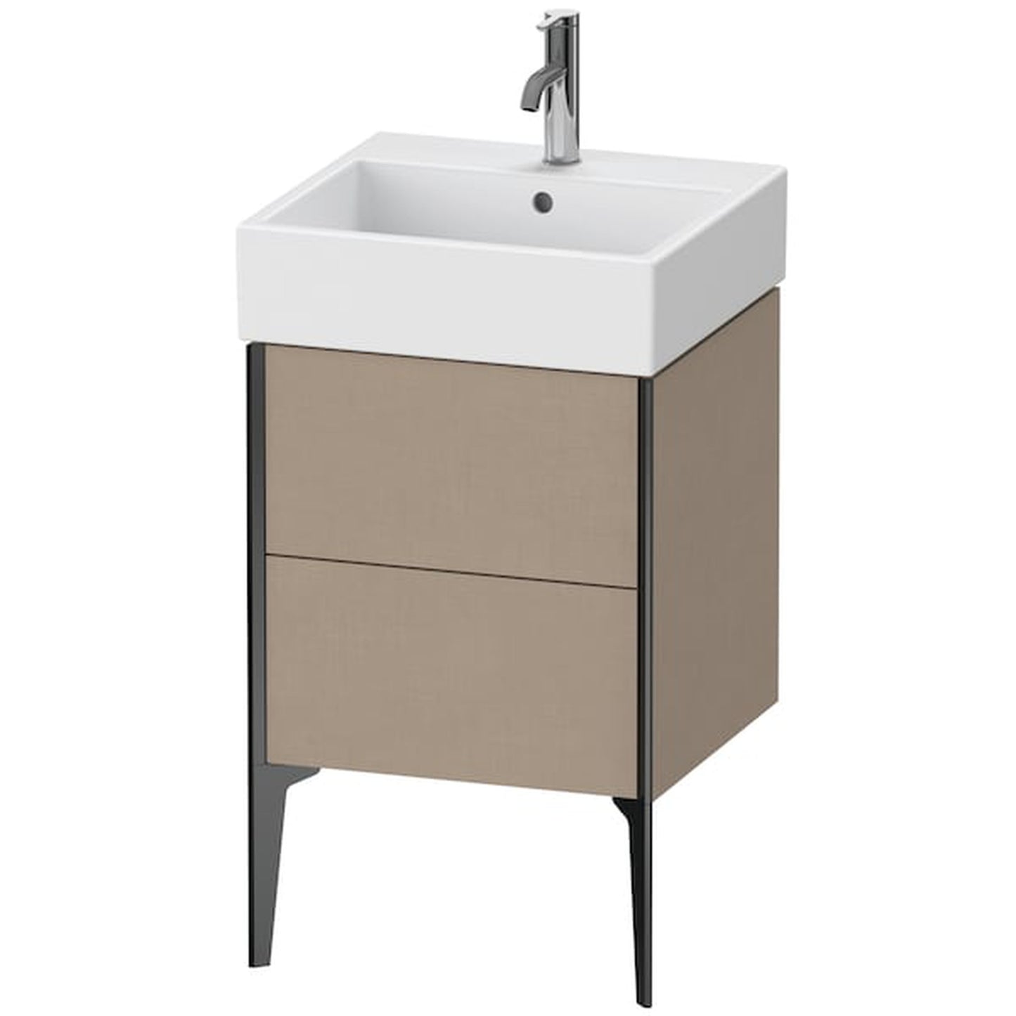 Duravit Xviu 19" x 19" x 18" Two Drawer Floorstanding Vanity Unit, Linen (XV45330B275)
