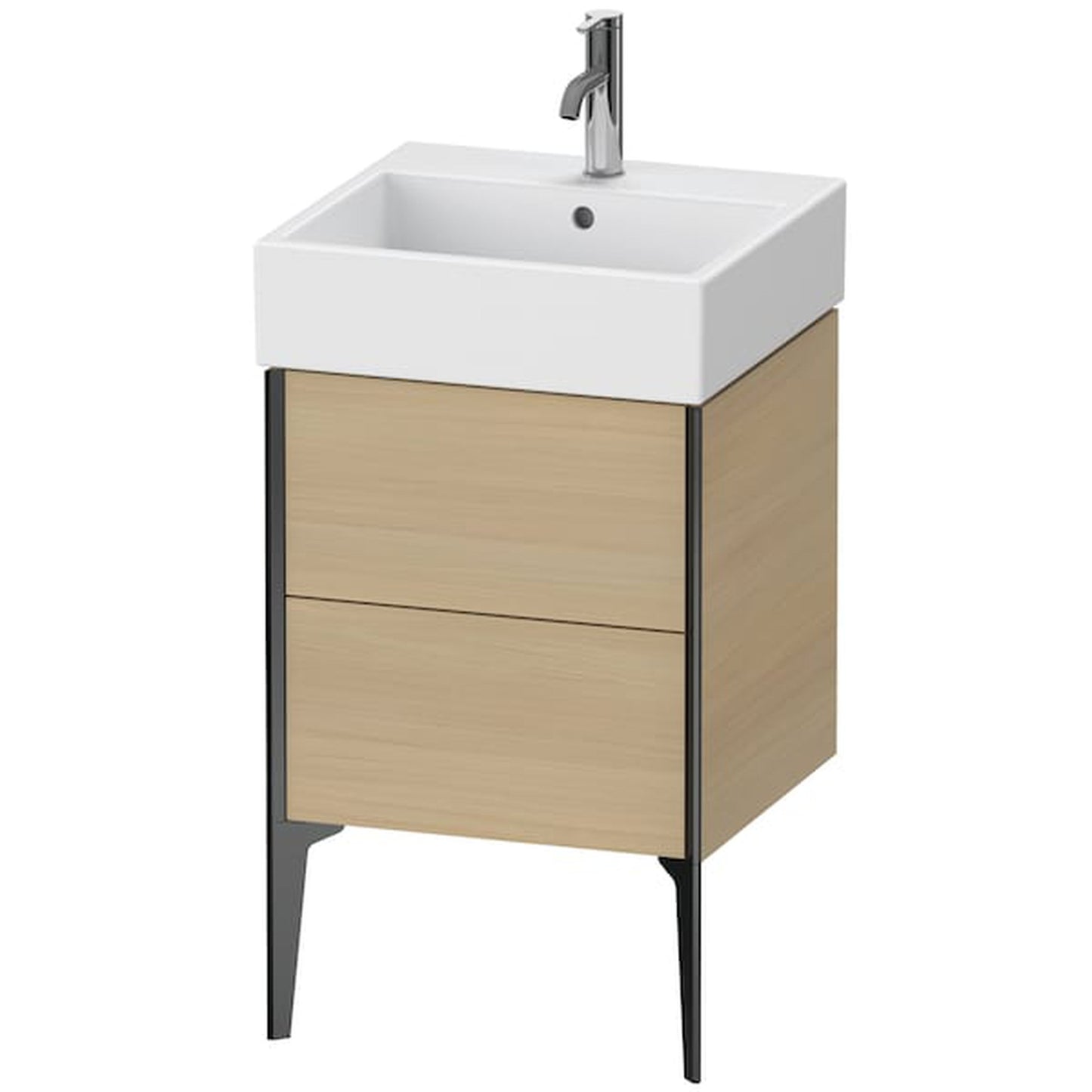 Duravit Xviu 19" x 19" x 18" Two Drawer Floorstanding Vanity Unit, Mediterreanean Oak Real Wood Veneer (XV45330B271)