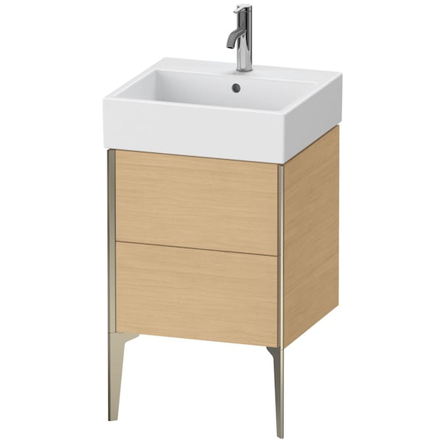 Duravit Xviu 19" x 19" x 18" Two Drawer Floorstanding Vanity Unit, Natural Oak (XV45330B130)
