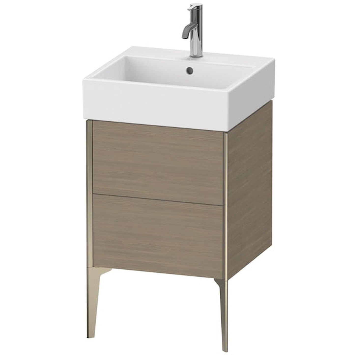 Duravit Xviu 19" x 19" x 18" Two Drawer Floorstanding Vanity Unit, Oak Terra (XV45330B135)