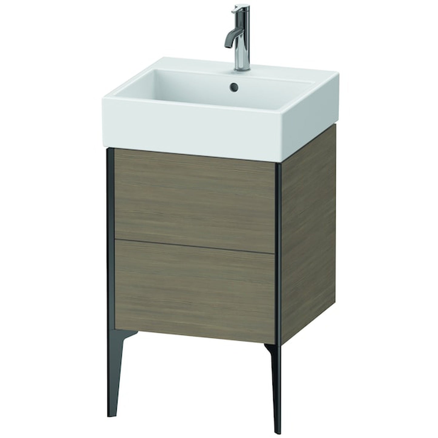 Duravit Xviu 19" x 19" x 18" Two Drawer Floorstanding Vanity Unit, Oak Terra (XV45330B235)