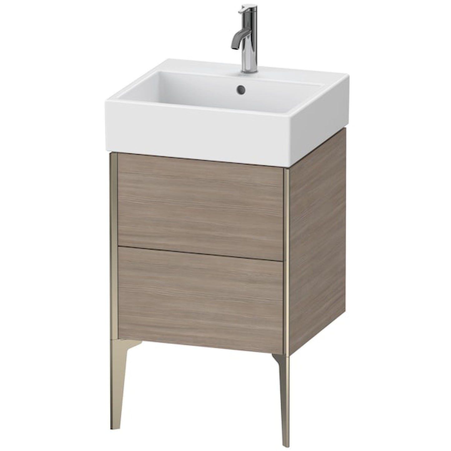 Duravit Xviu 19" x 19" x 18" Two Drawer Floorstanding Vanity Unit, Pine Silver (XV45330B131)