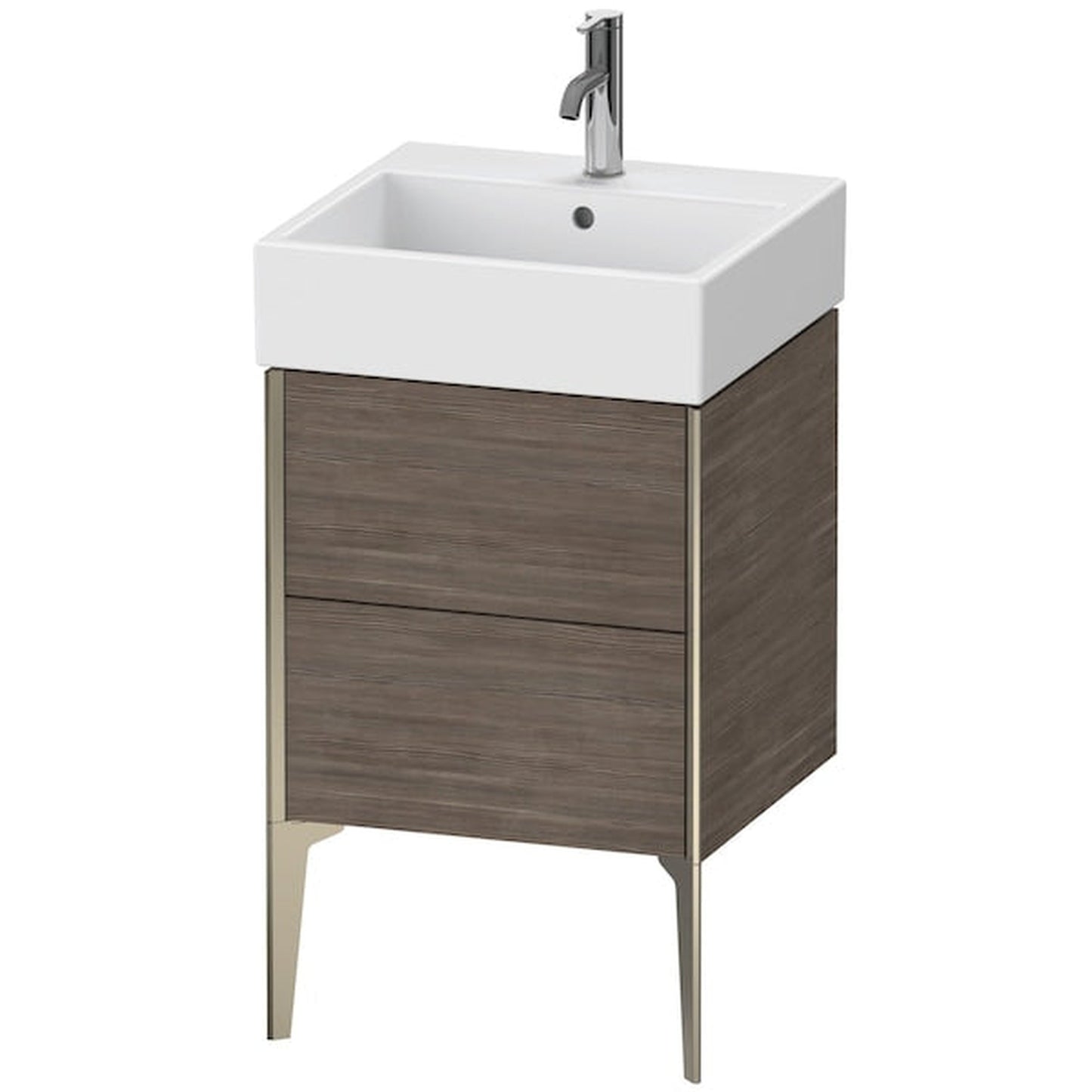 Duravit Xviu 19" x 19" x 18" Two Drawer Floorstanding Vanity Unit, Pine Terra (XV45330B151)