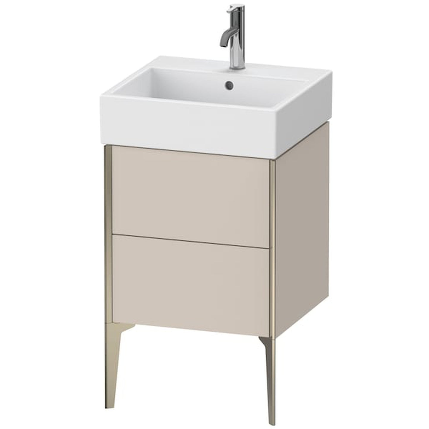 Duravit Xviu 19" x 19" x 18" Two Drawer Floorstanding Vanity Unit, Taupe Matt (XV45330B191)