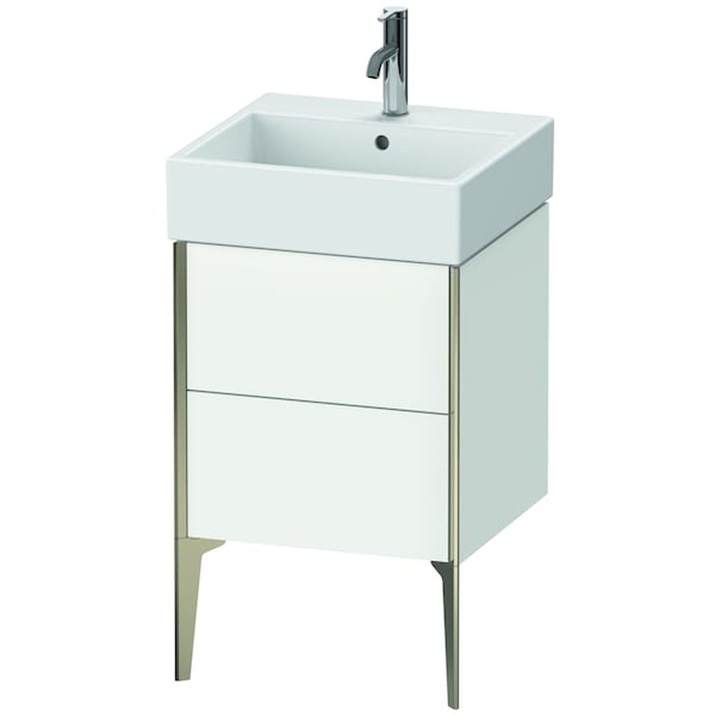 Duravit Xviu 19" x 19" x 18" Two Drawer Floorstanding Vanity Unit, White Matt (XV45330B118)