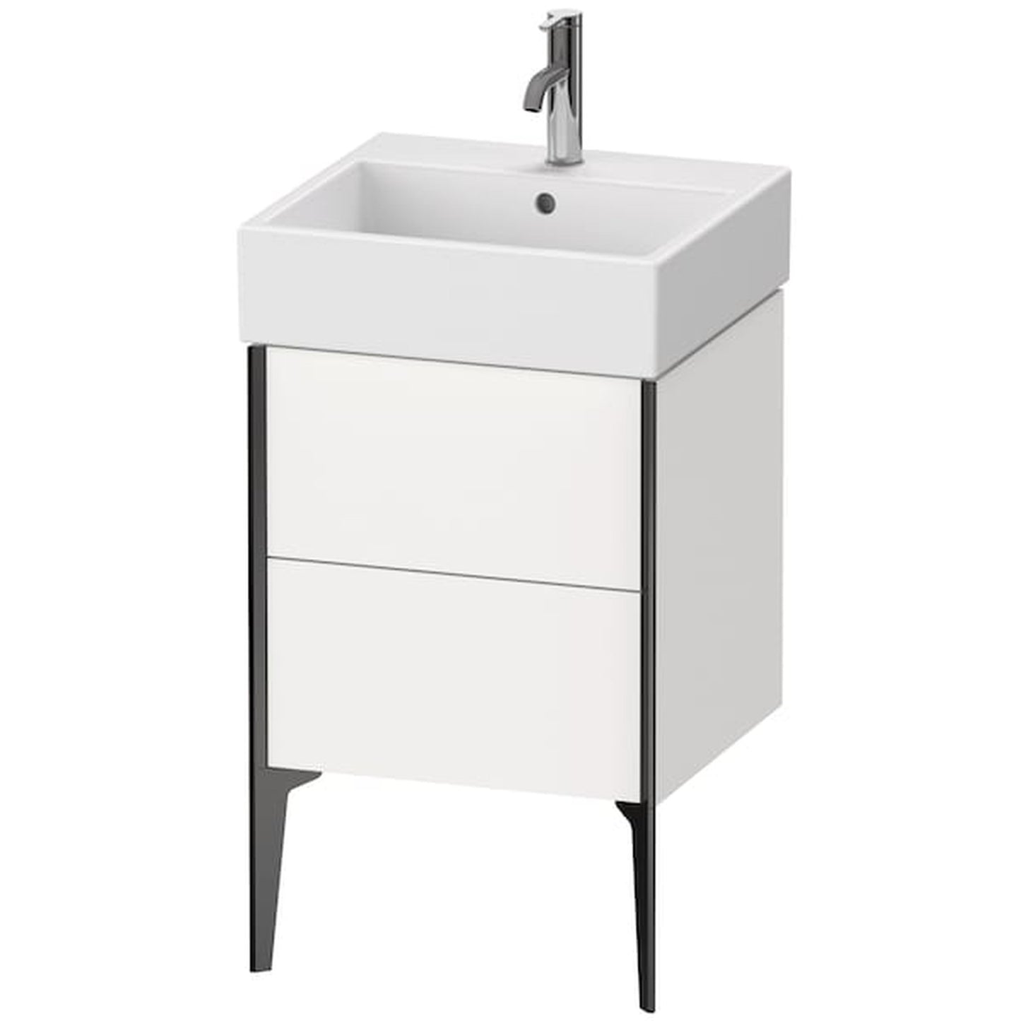 Duravit Xviu 19" x 19" x 18" Two Drawer Floorstanding Vanity Unit, White Matt (XV45330B218)