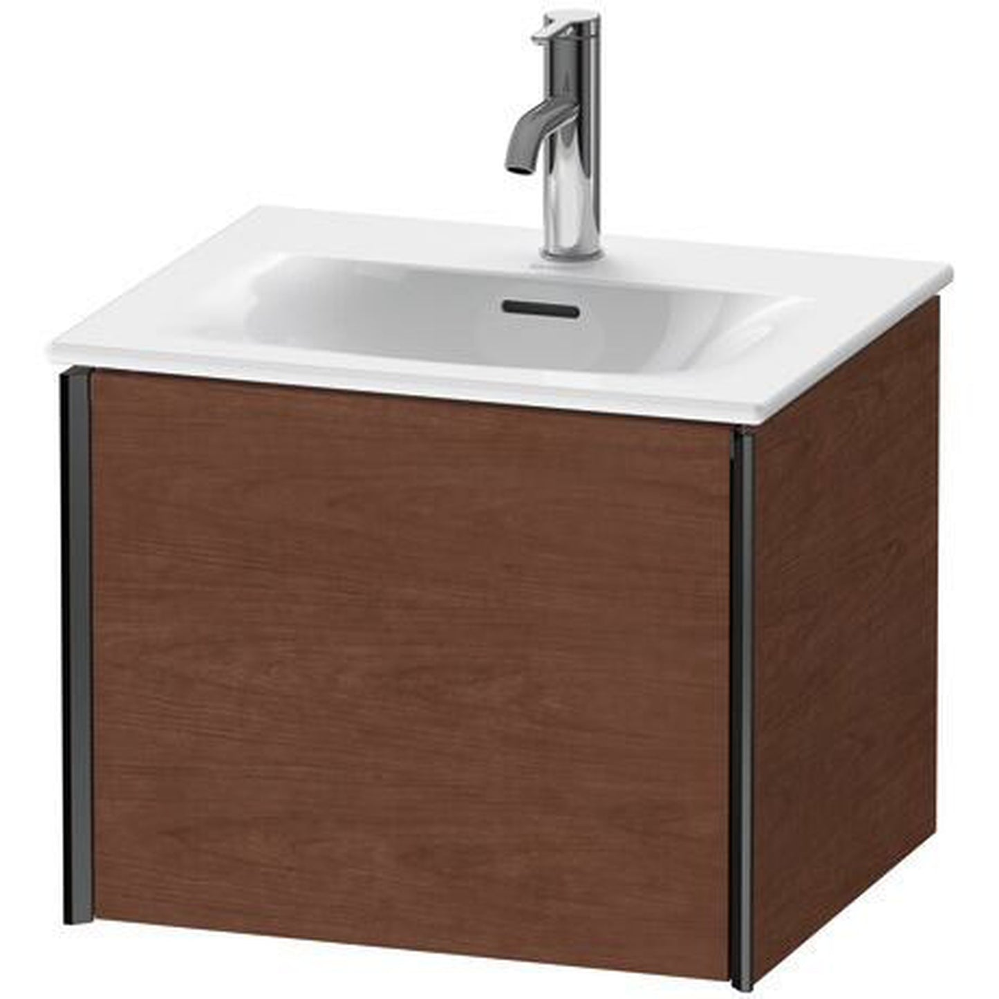 Duravit Xviu 20" x 16" x 17" One Drawer Wall-Mount Vanity Unit, American Walnut (XV40310B213)