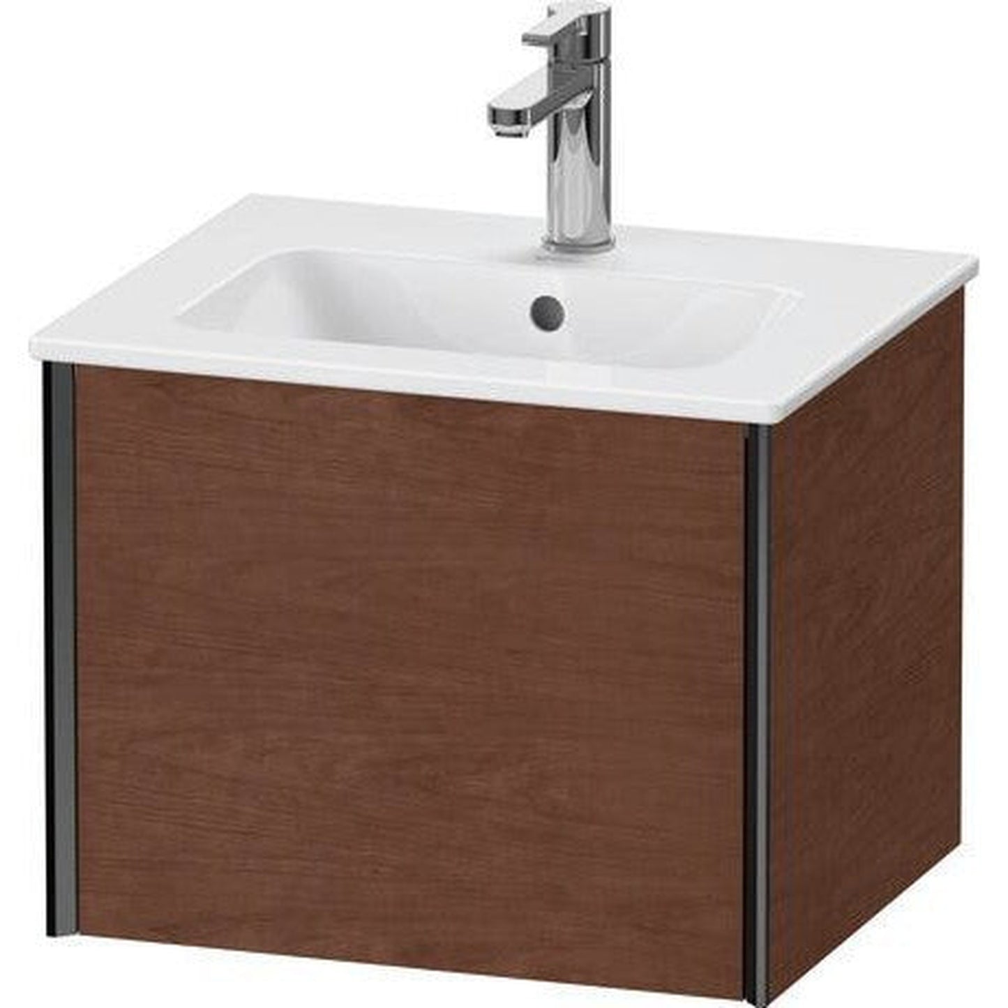 Duravit Xviu 20" x 16" x 17" One Drawer Wall-Mount Vanity Unit, American Walnut (XV42150B213)