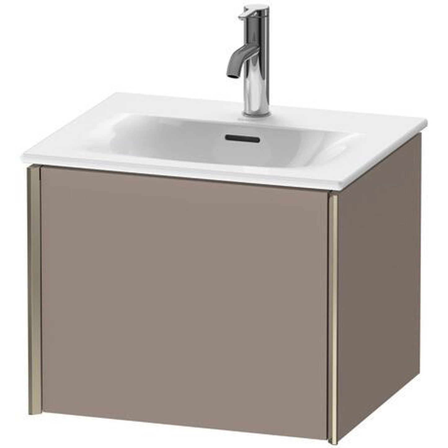 Duravit Xviu 20" x 16" x 17" One Drawer Wall-Mount Vanity Unit, Basalt Matt (XV40310B143)