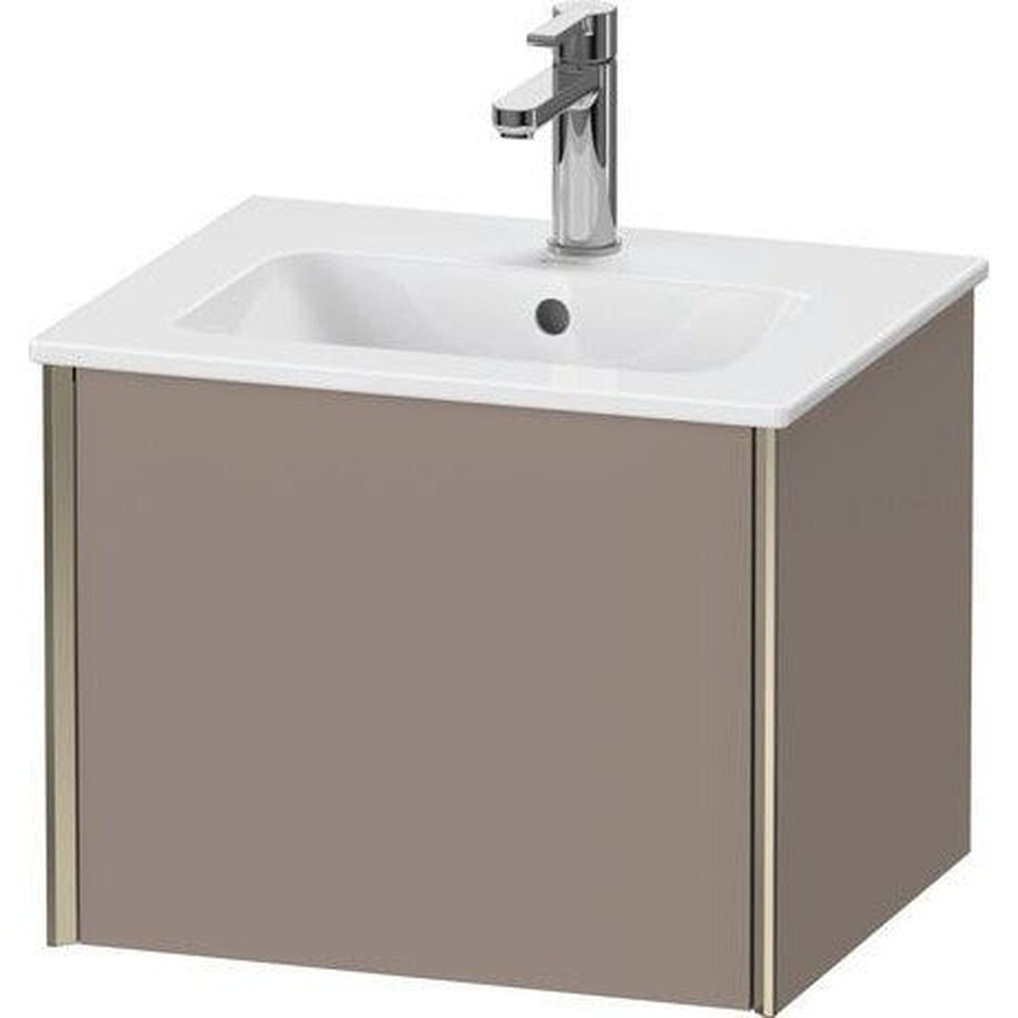 Duravit Xviu 20" x 16" x 17" One Drawer Wall-Mount Vanity Unit, Basalt Matt (XV42150B143)