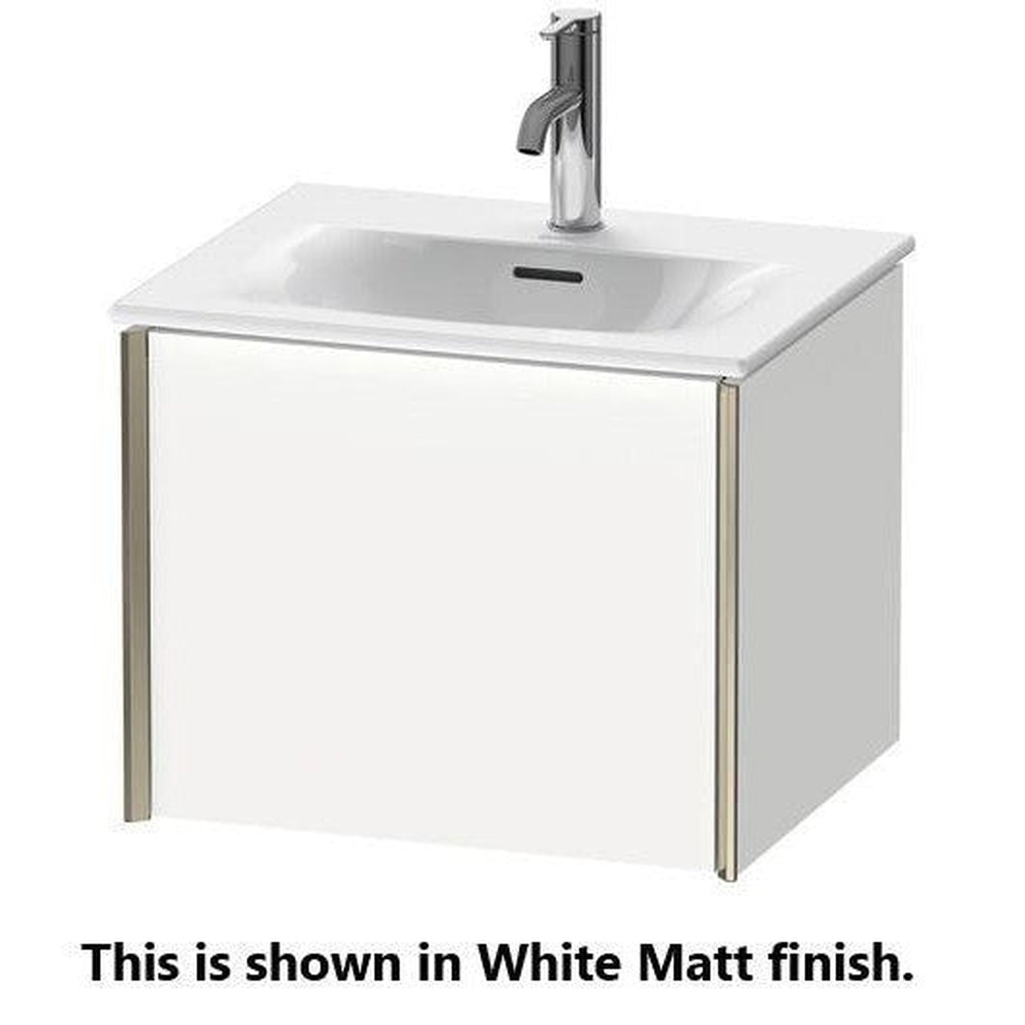 Duravit Xviu 20" x 16" x 17" One Drawer Wall-Mount Vanity Unit, Cashmere Oak (XV40310B211)