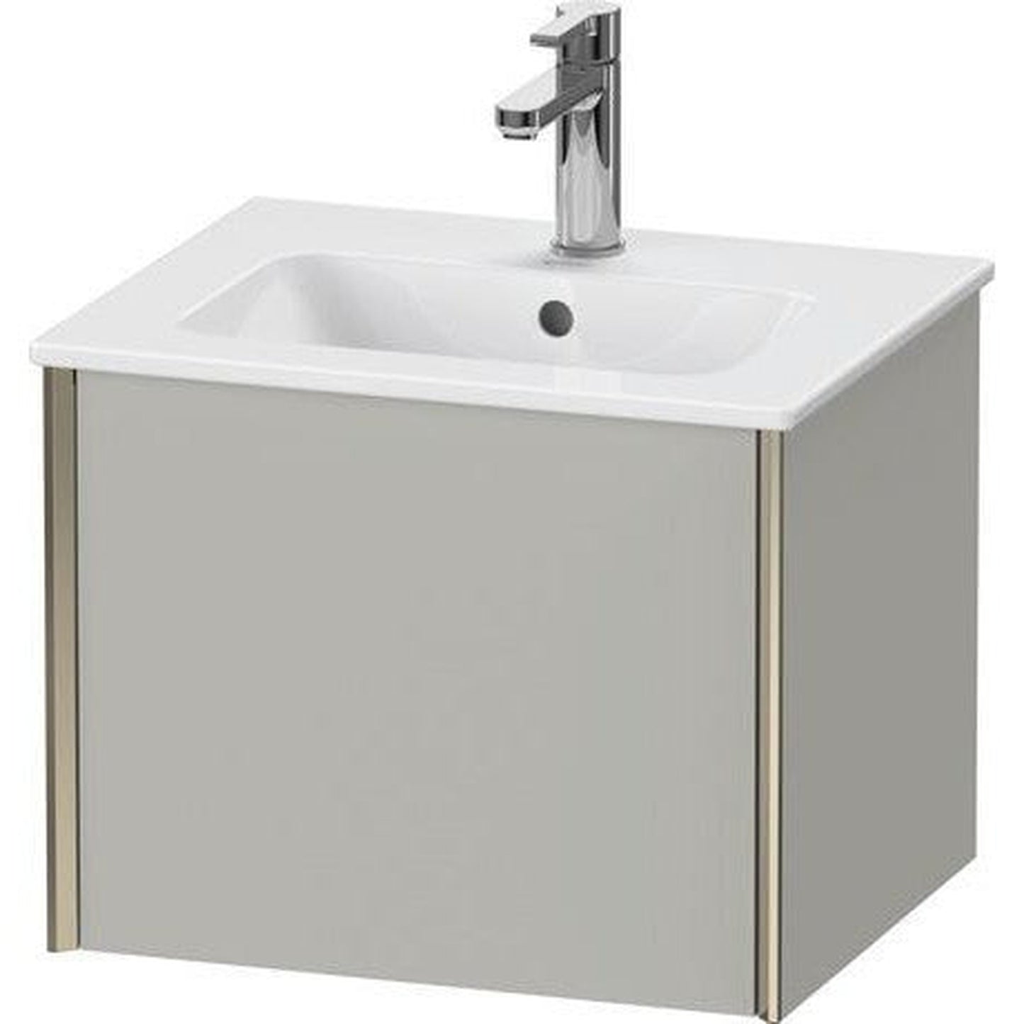 Duravit Xviu 20" x 16" x 17" One Drawer Wall-Mount Vanity Unit, Concrete Grey Matt (XV42150B107)