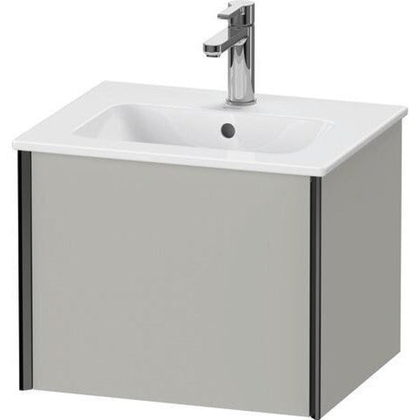 Duravit Xviu 20" x 16" x 17" One Drawer Wall-Mount Vanity Unit, Concrete Grey Matt (XV42150B207)