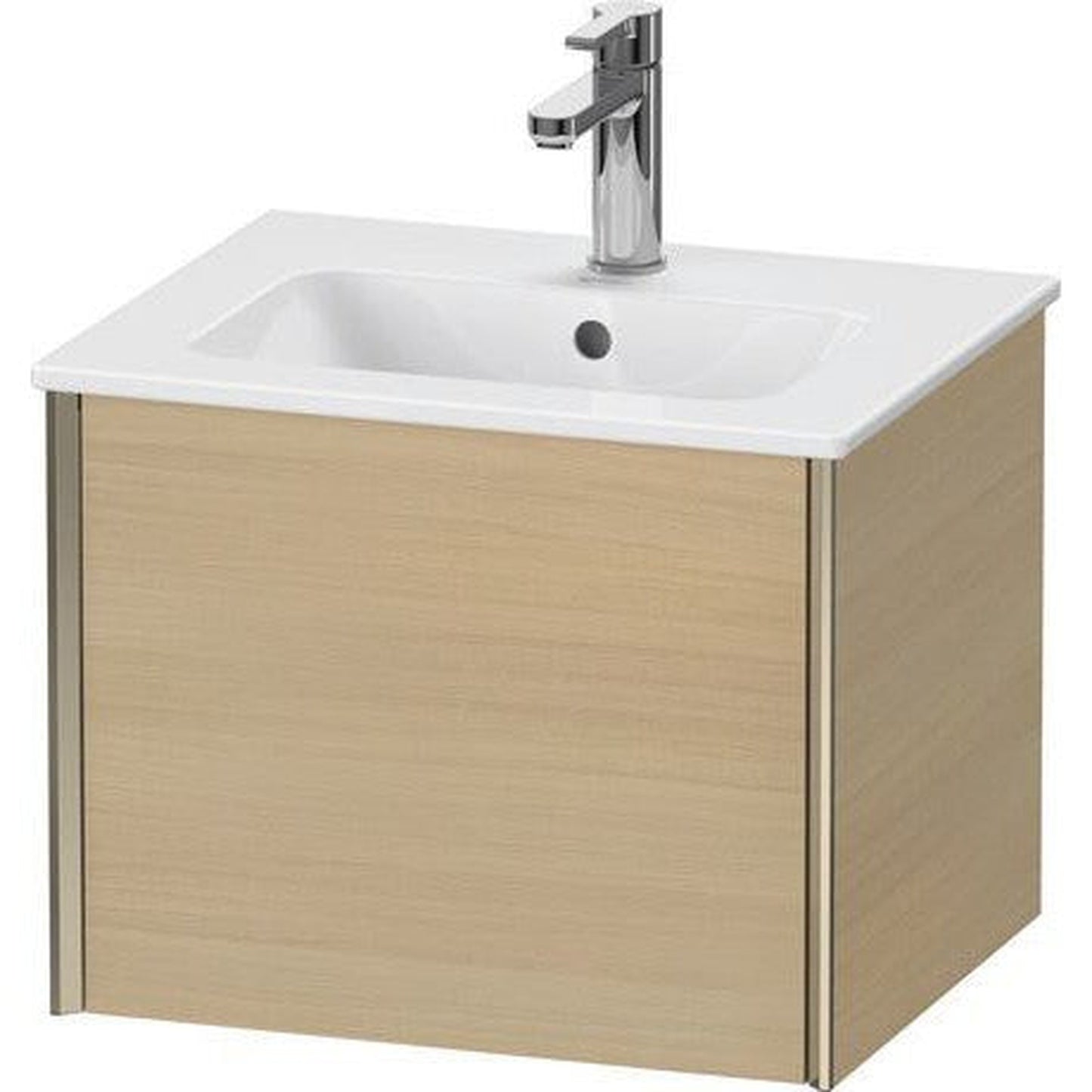 Duravit Xviu 20" x 16" x 17" One Drawer Wall-Mount Vanity Unit, Mediterreanean Oak Real Wood Veneer (XV42150B171)