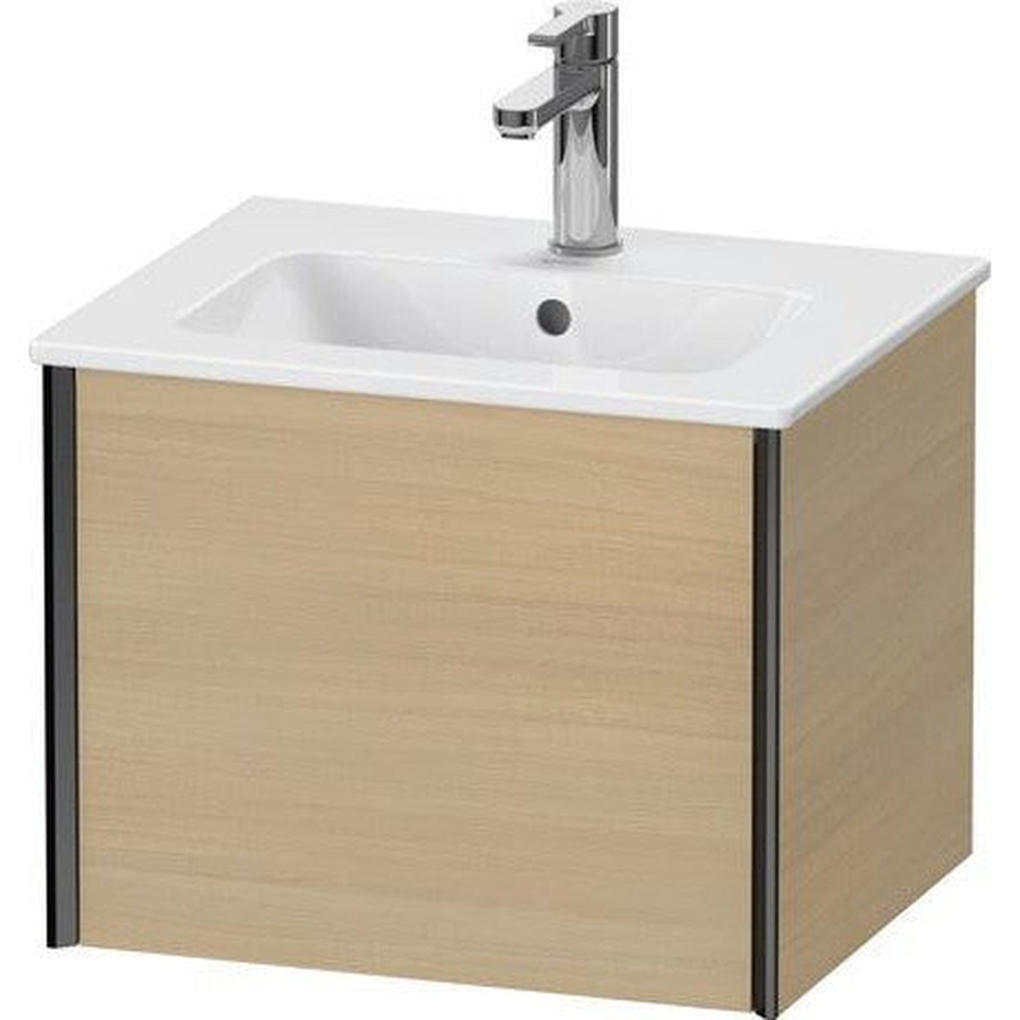 Duravit Xviu 20" x 16" x 17" One Drawer Wall-Mount Vanity Unit, Mediterreanean Oak Real Wood Veneer (XV42150B271)