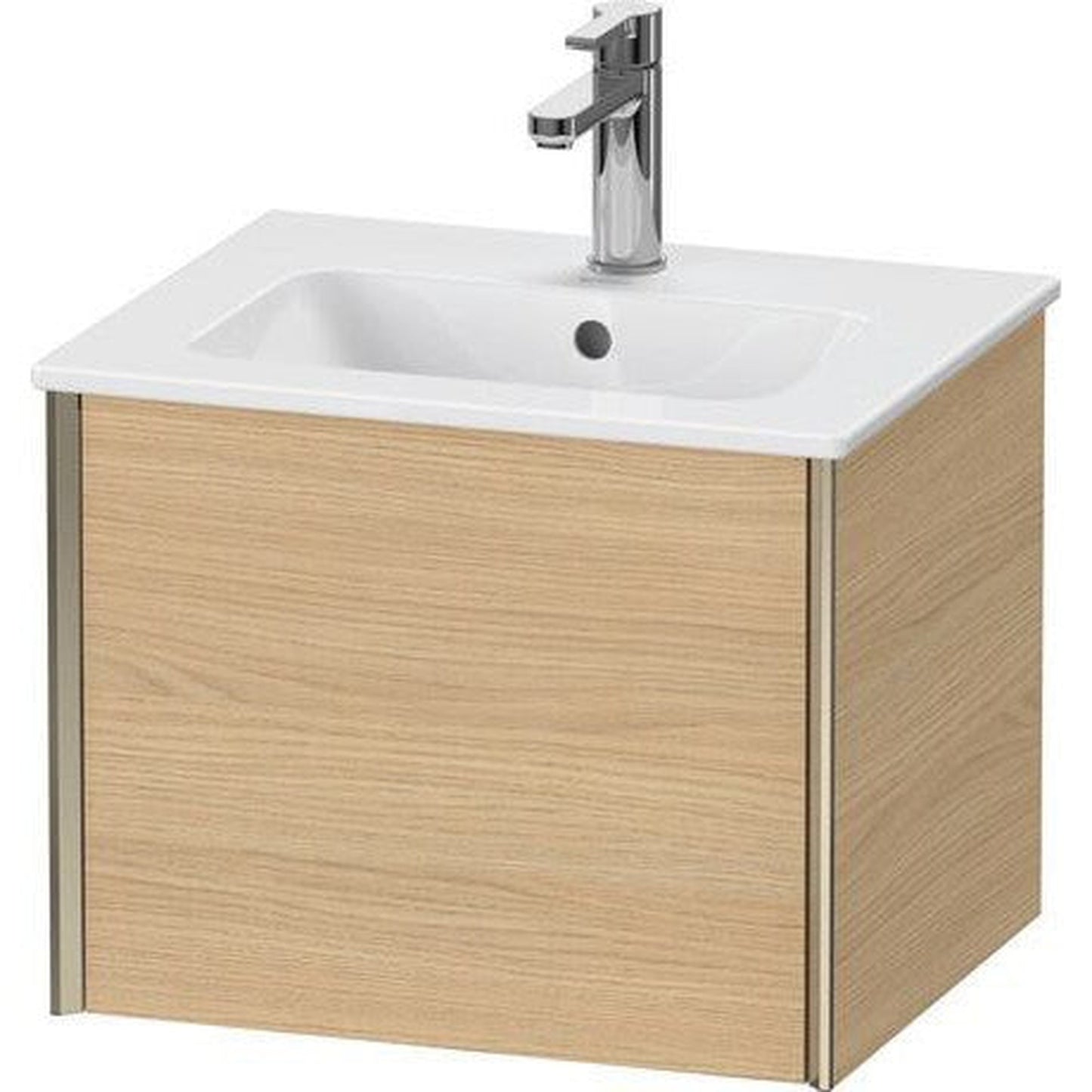 Duravit Xviu 20" x 16" x 17" One Drawer Wall-Mount Vanity Unit, Natural Oak (XV42150B130)