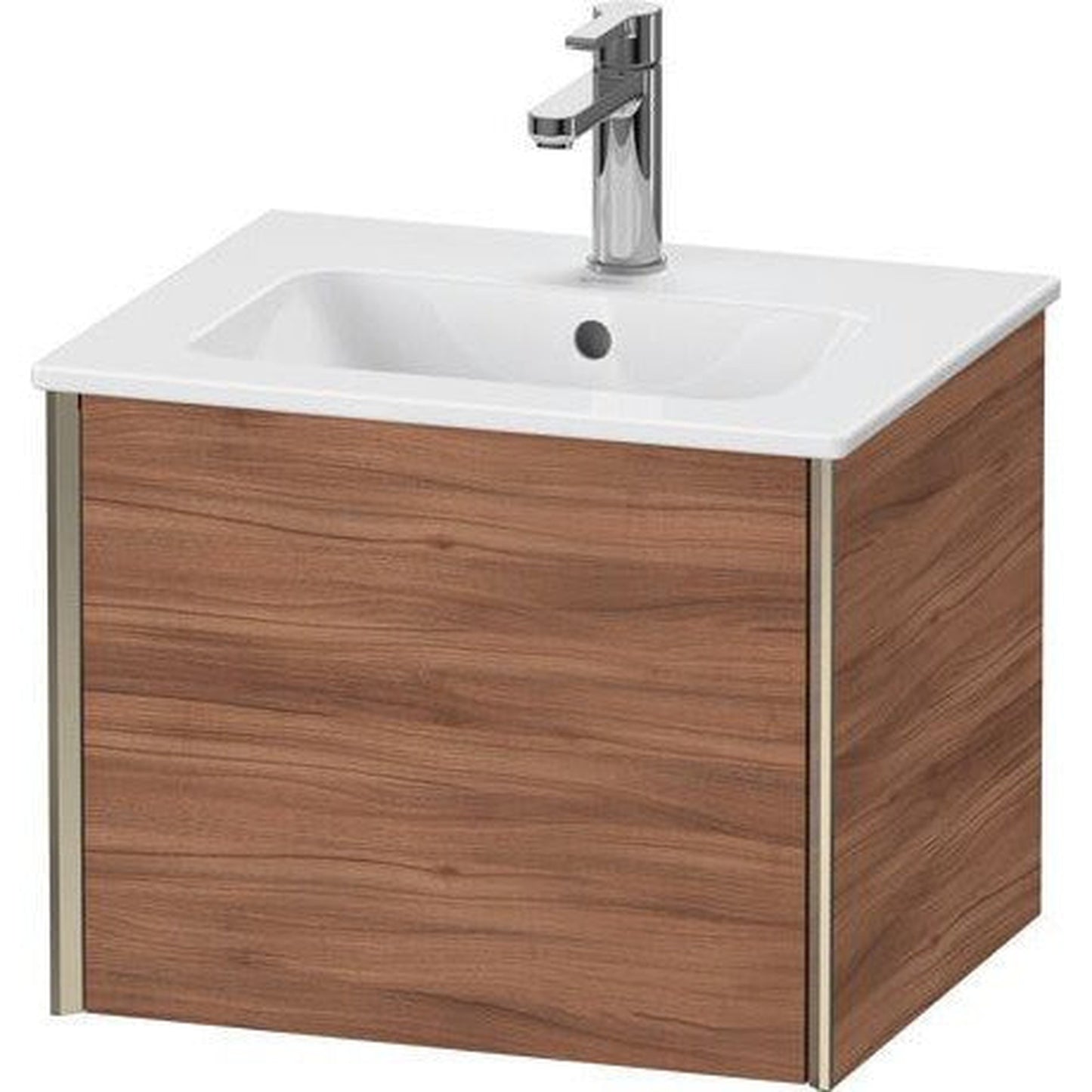 Duravit Xviu 20" x 16" x 17" One Drawer Wall-Mount Vanity Unit, Natural Walnut (XV42150B179)