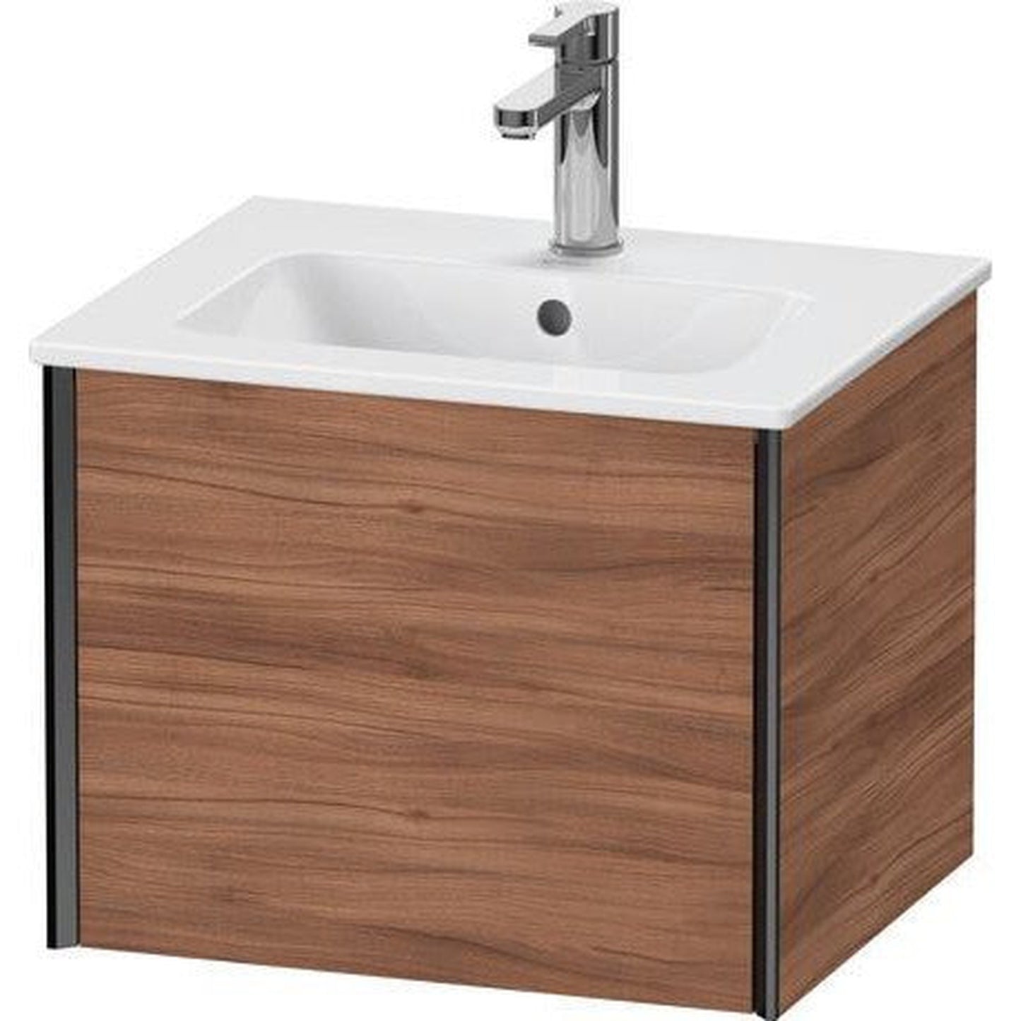 Duravit Xviu 20" x 16" x 17" One Drawer Wall-Mount Vanity Unit, Natural Walnut (XV42150B279)